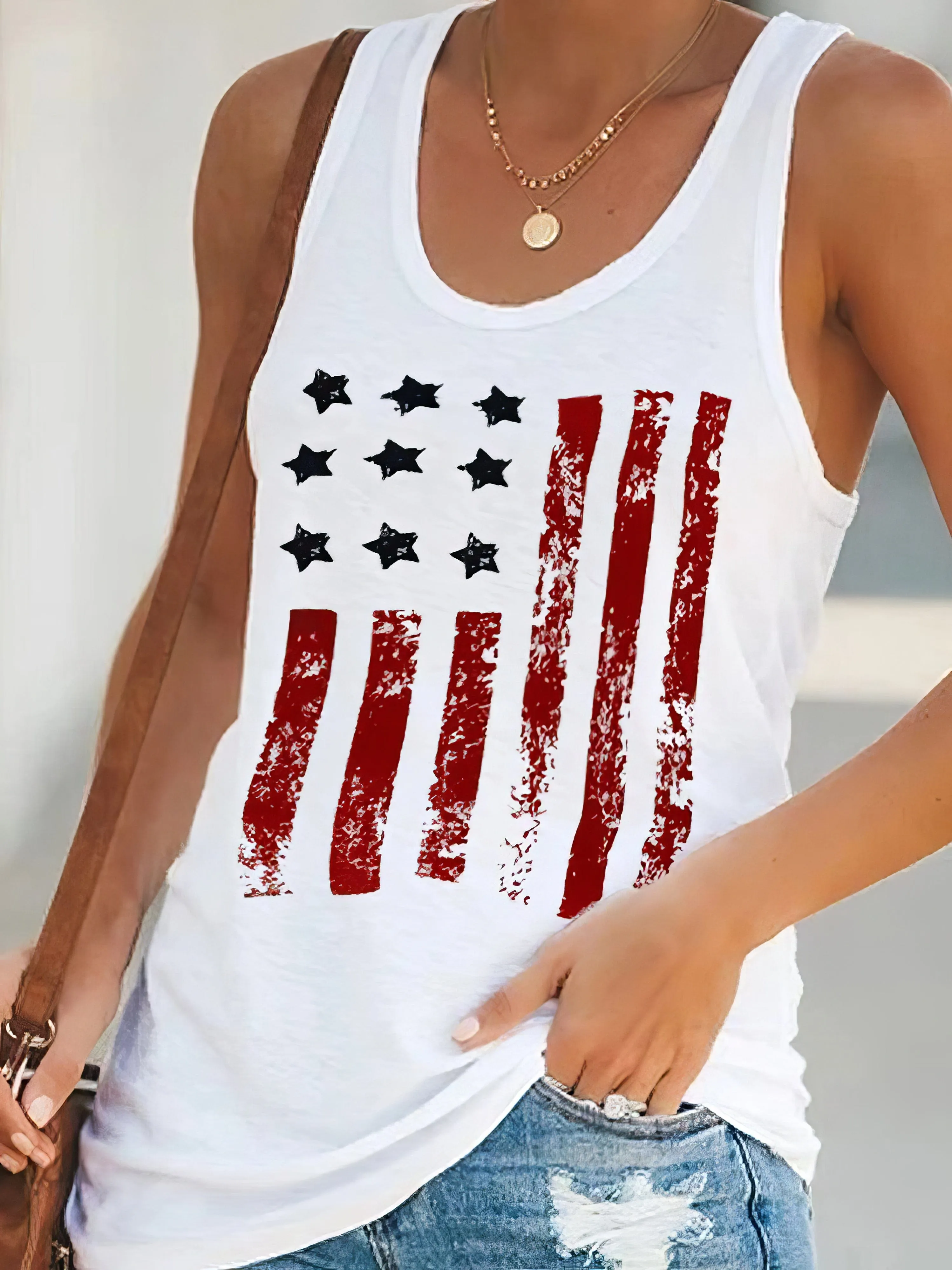 4th of July Stars and Stripes Tank Top