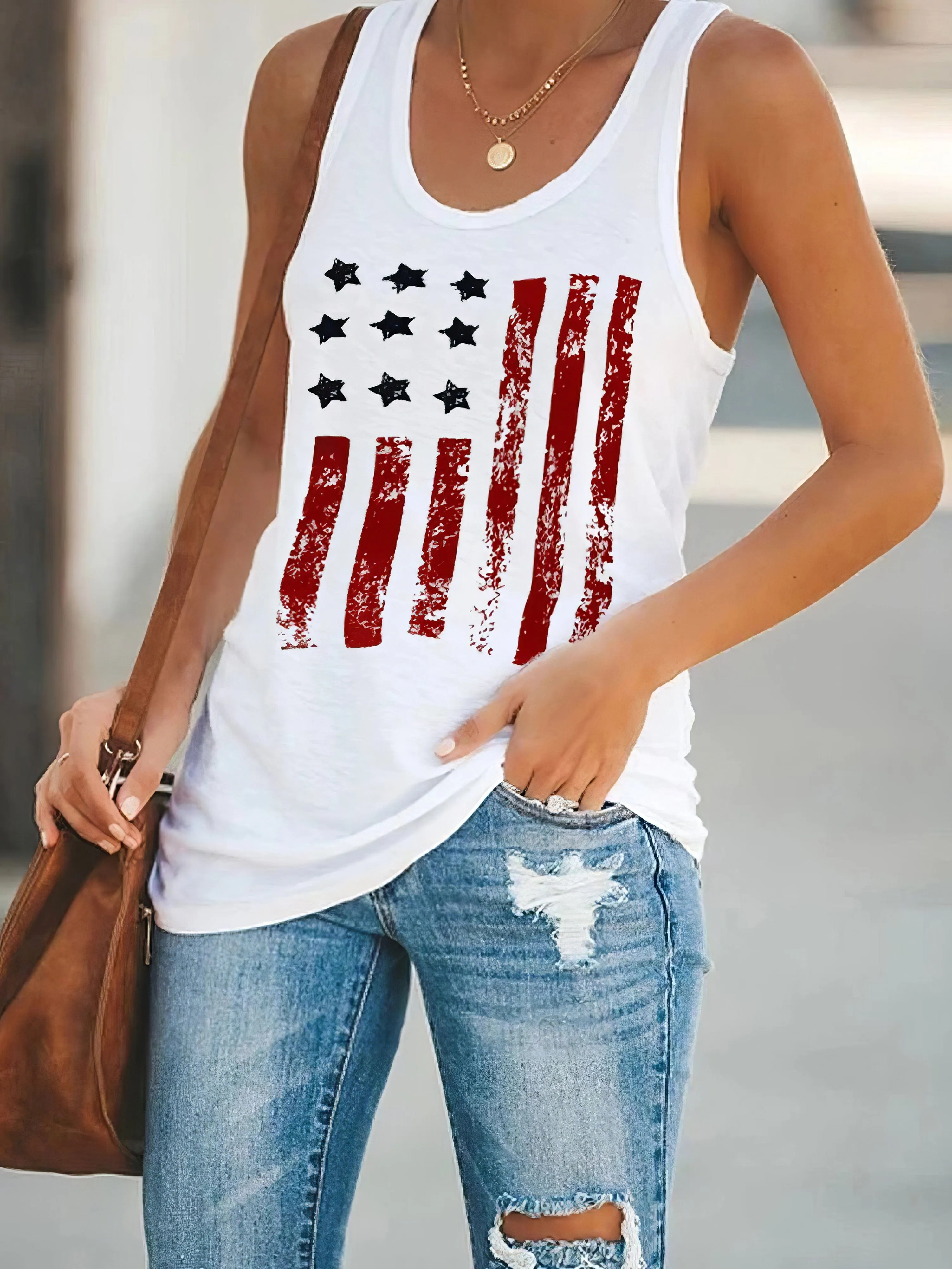 4th of July Stars and Stripes Tank Top