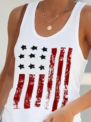 4th of July Stars and Stripes Tank Top