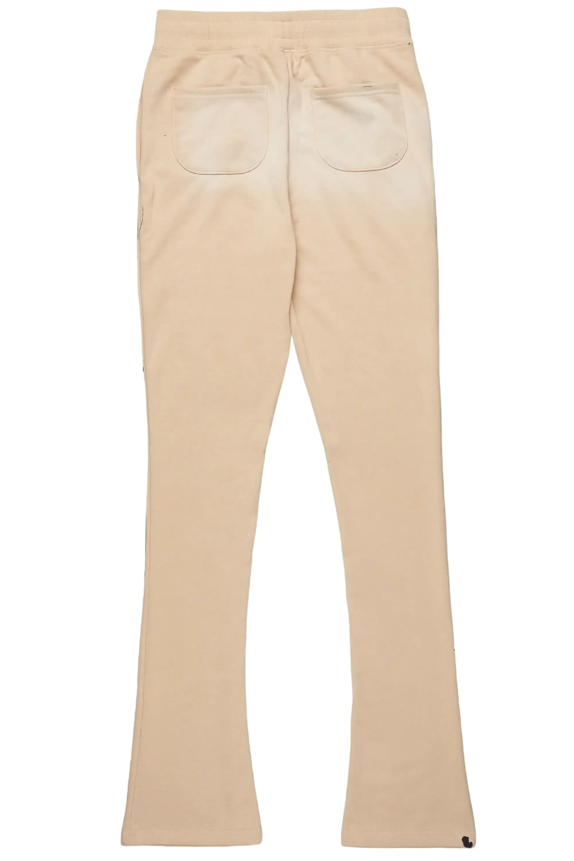 Acotas Khaki Patchwork Stacked Flare Pants