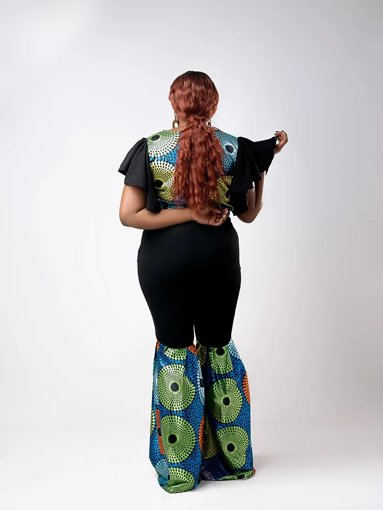 African Print two toned Folake set