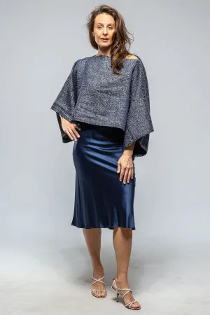 Alice Woven Cropped Top In Midnight