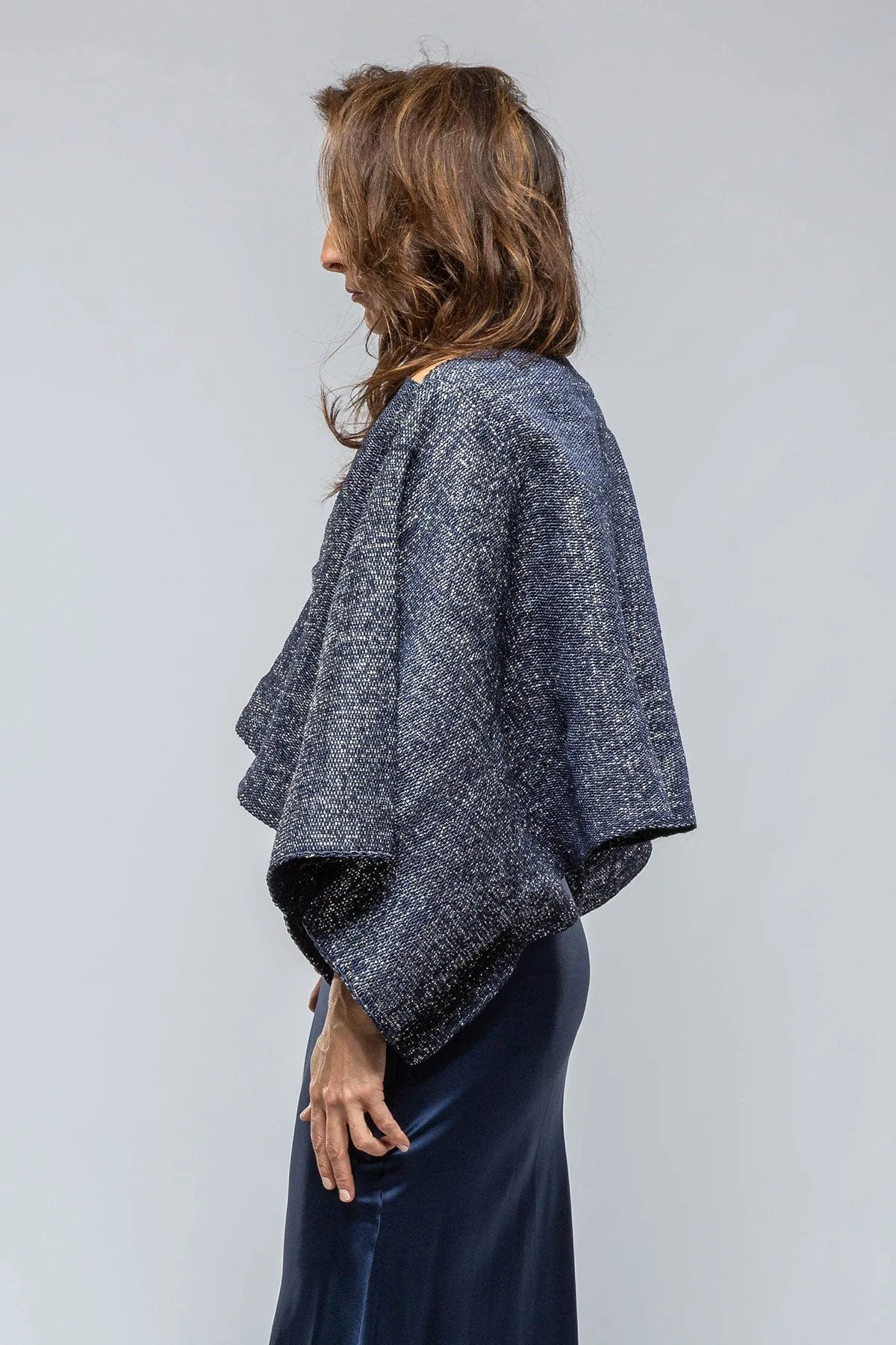 Alice Woven Cropped Top In Midnight