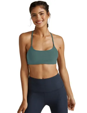 BEYOND YOGA SPACE DYE SLIM RACERBACK BRA STORM HEATHER