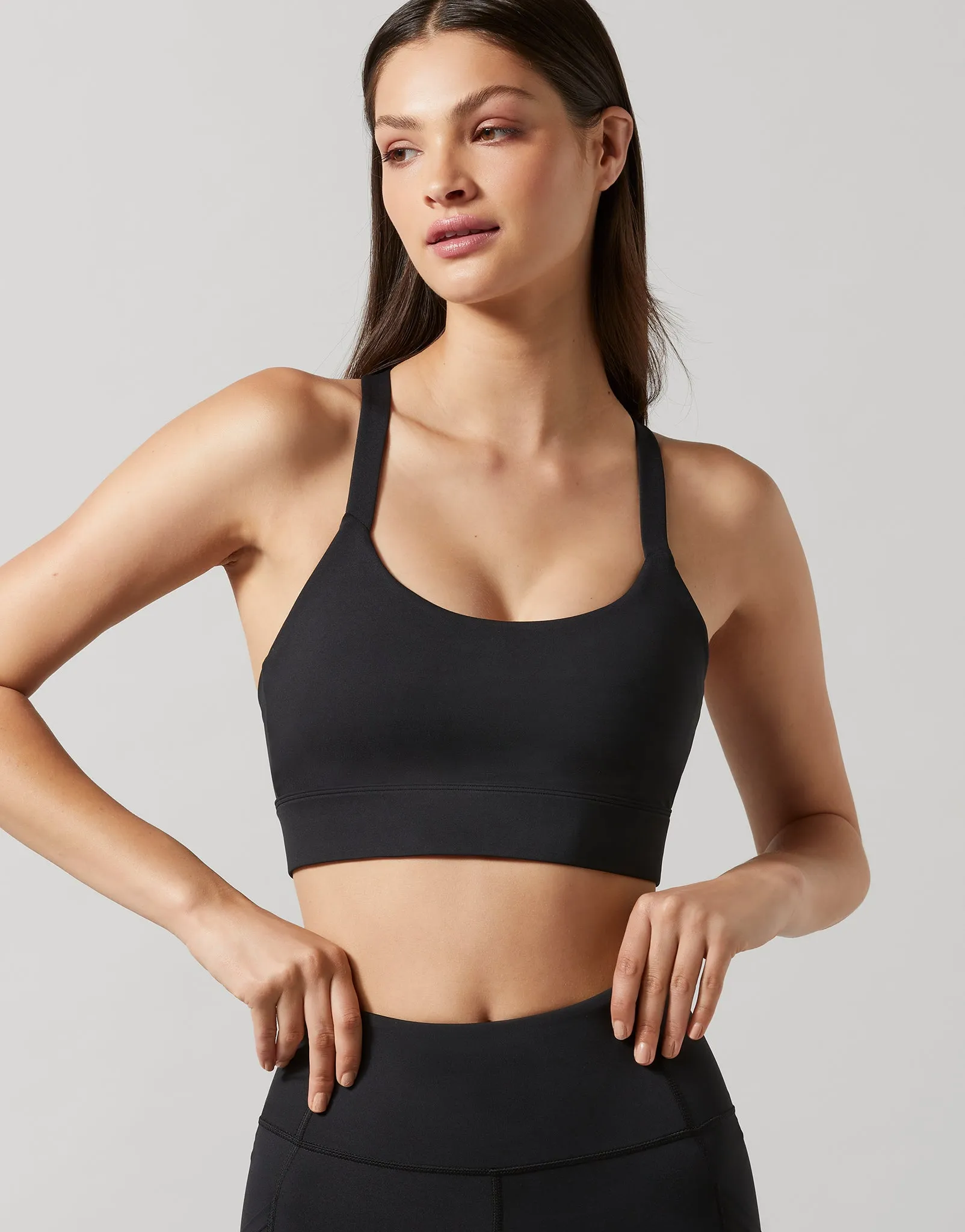 Black Baseline Sports Bra