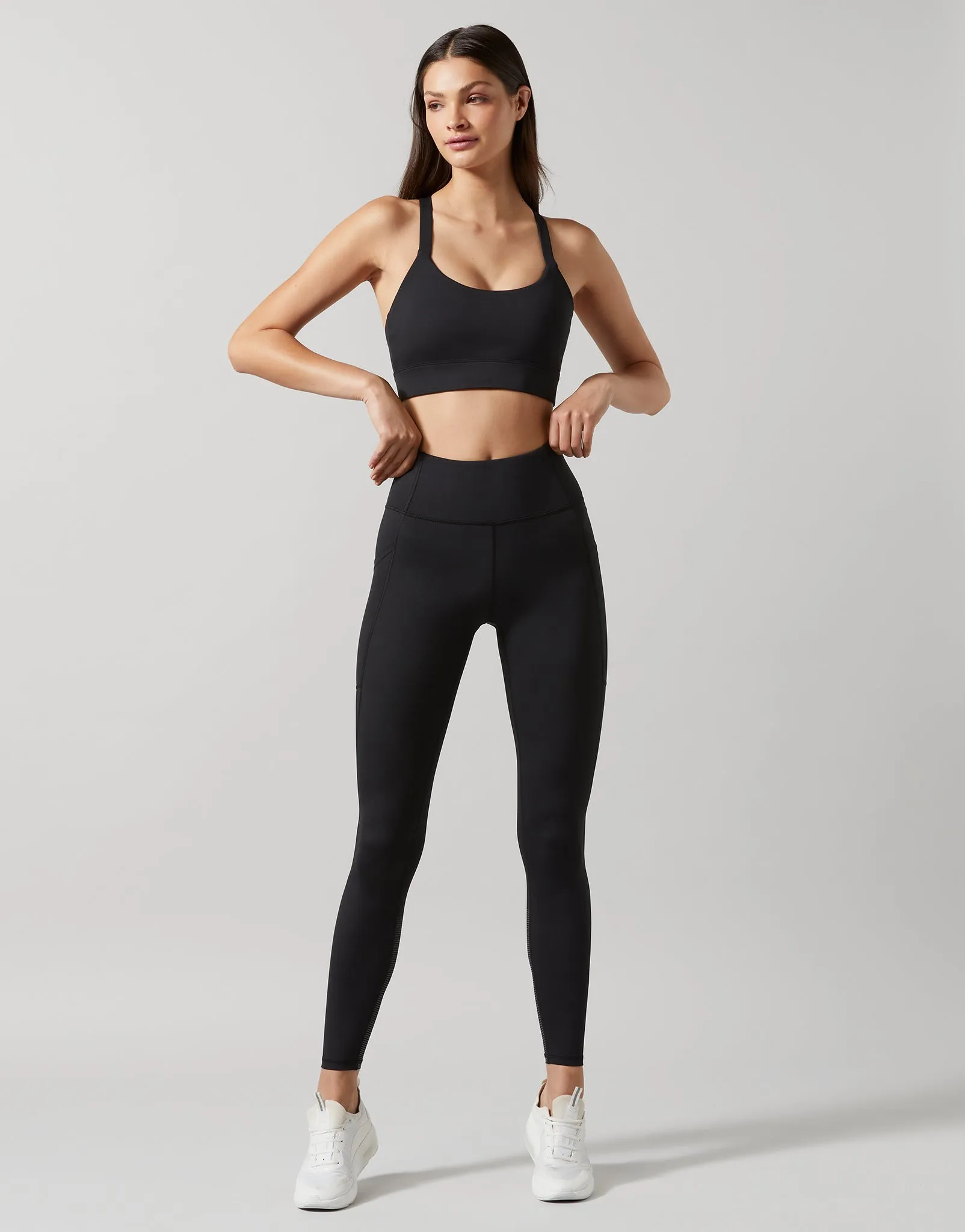 Black Baseline Sports Bra