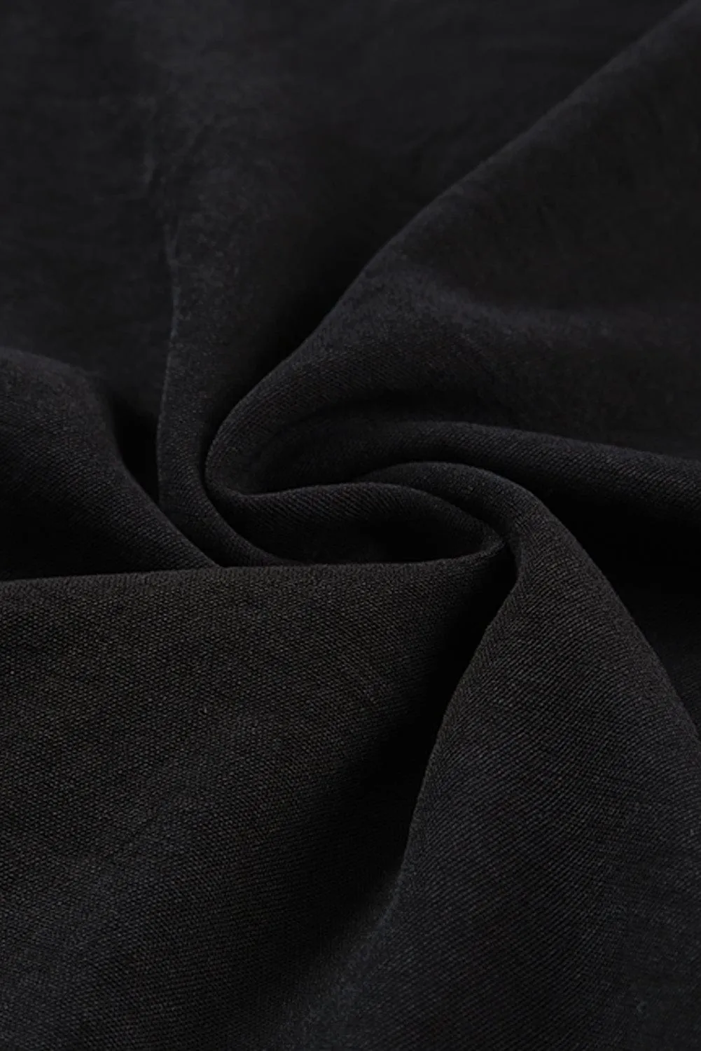 Black Sleeveless V Neck Knotted Blouse