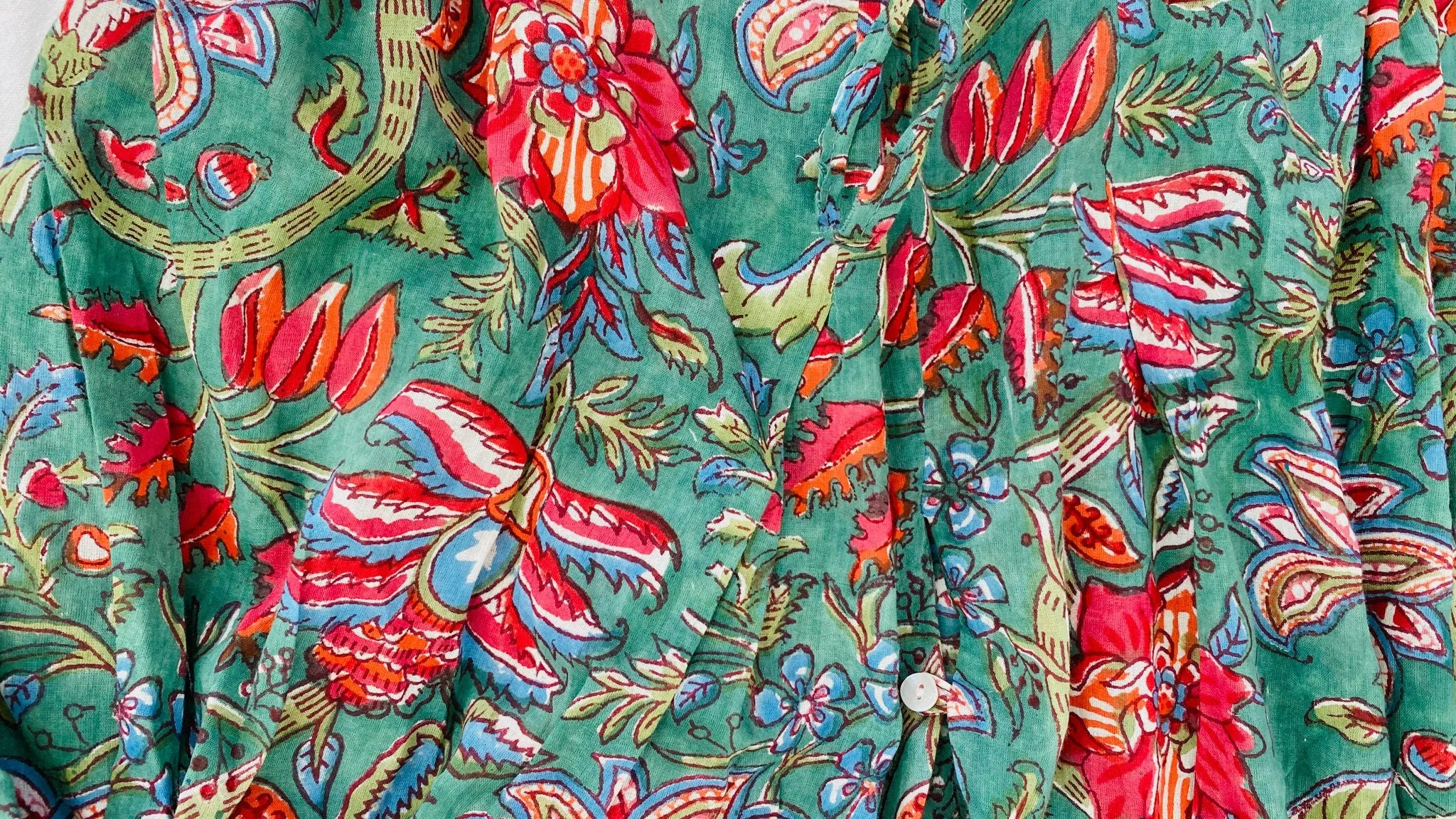 Block Print Shirt Dress. S-L