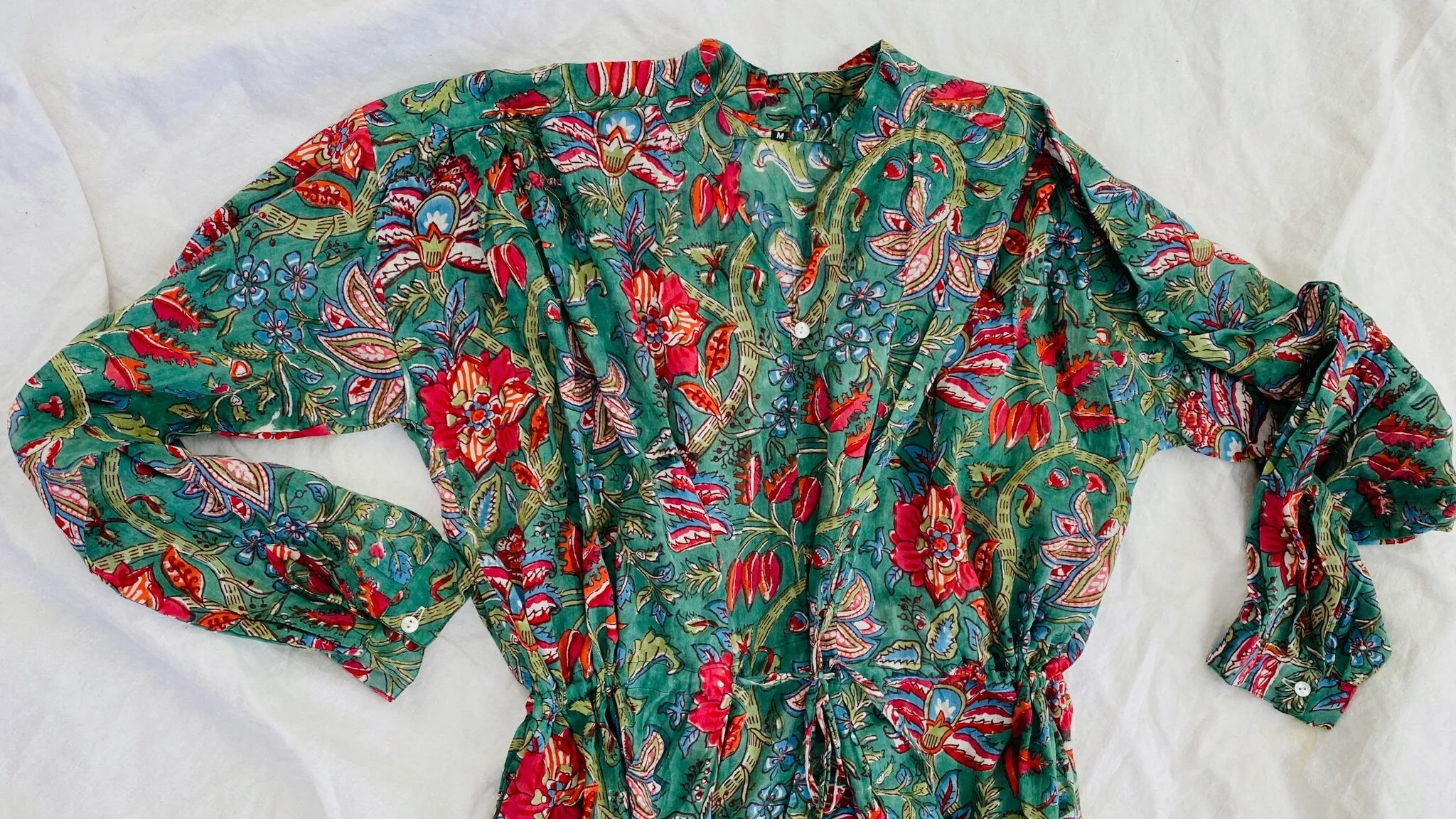 Block Print Shirt Dress. S-L