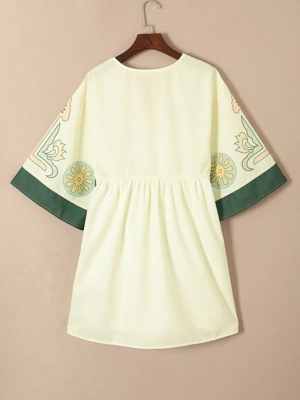 Bohemian Vibe Multicolour Kimono Dress with Floral Print