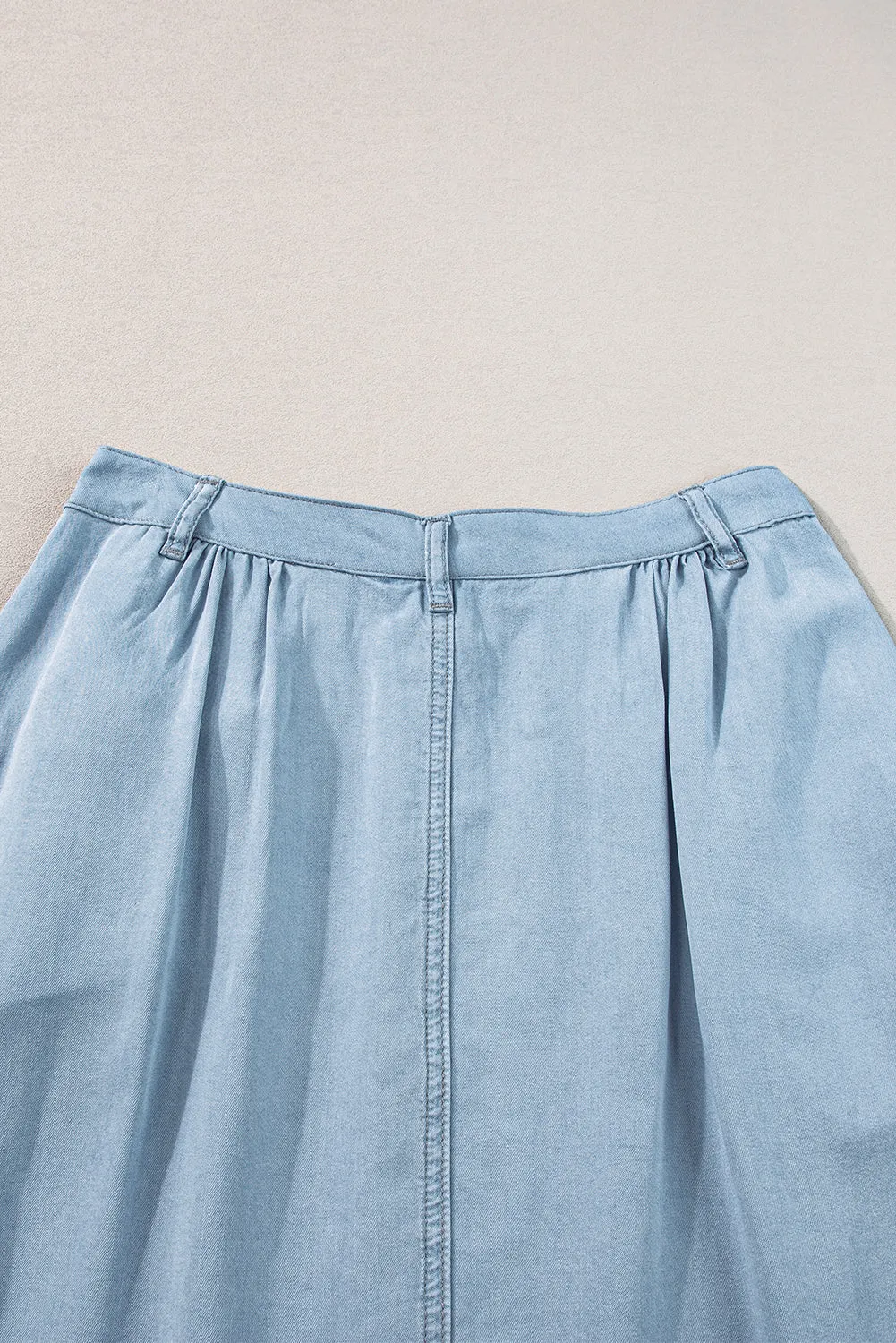 Casual Button Down Maxi Skirt