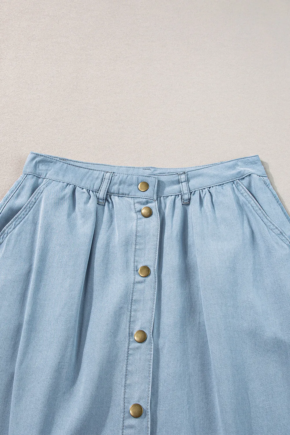Casual Button Down Maxi Skirt