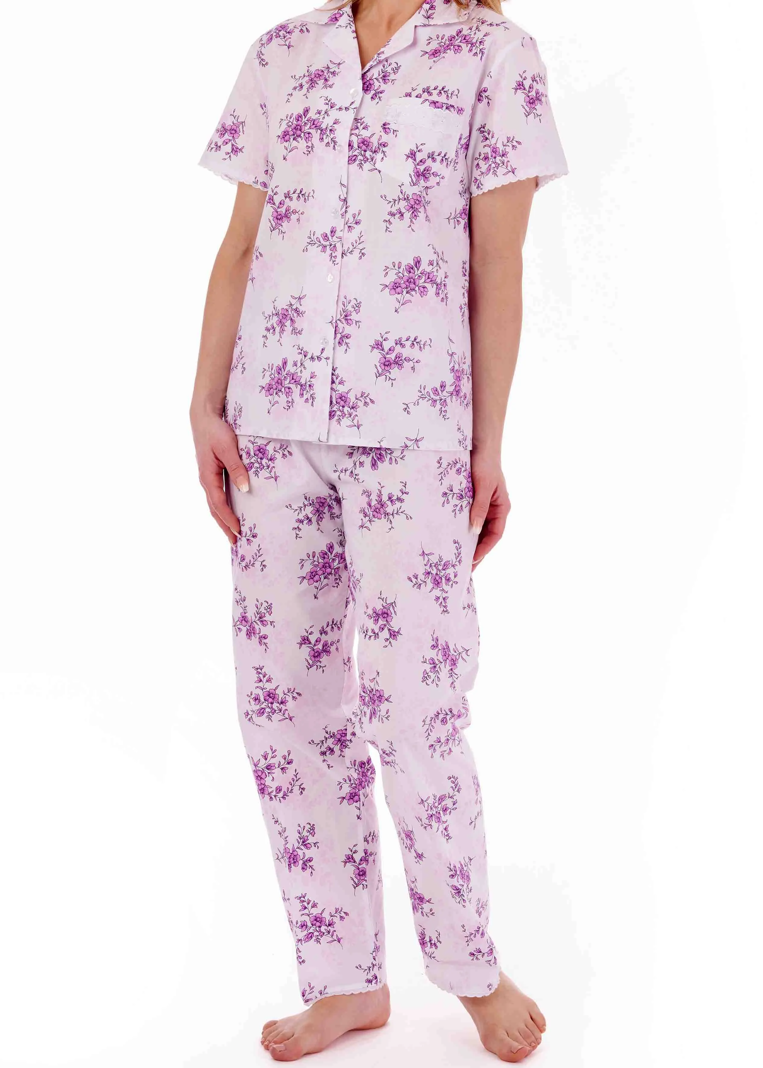Clementine Cotton VELCRO® Brand Fastening PJ Set