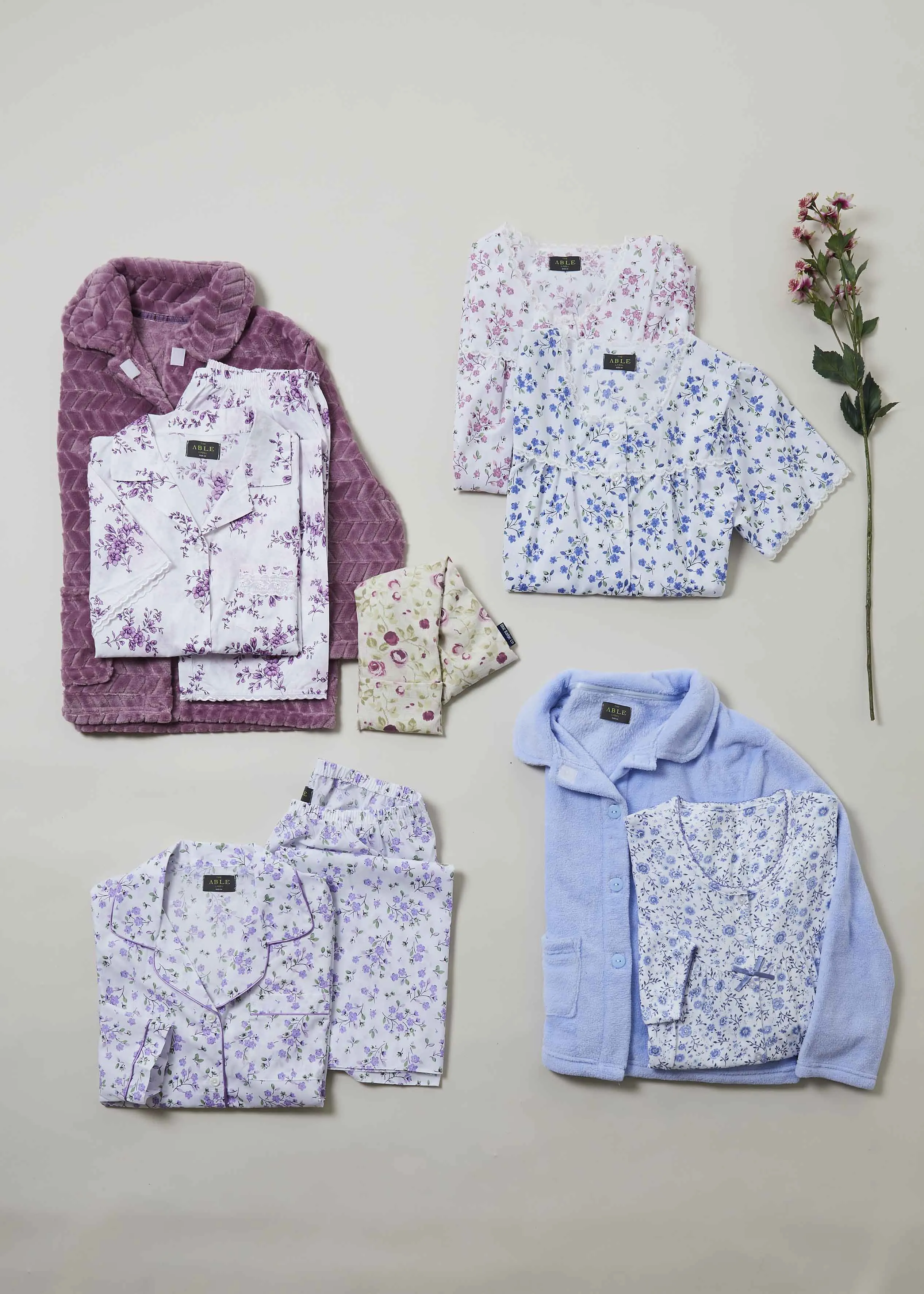 Clementine Cotton VELCRO® Brand Fastening PJ Set