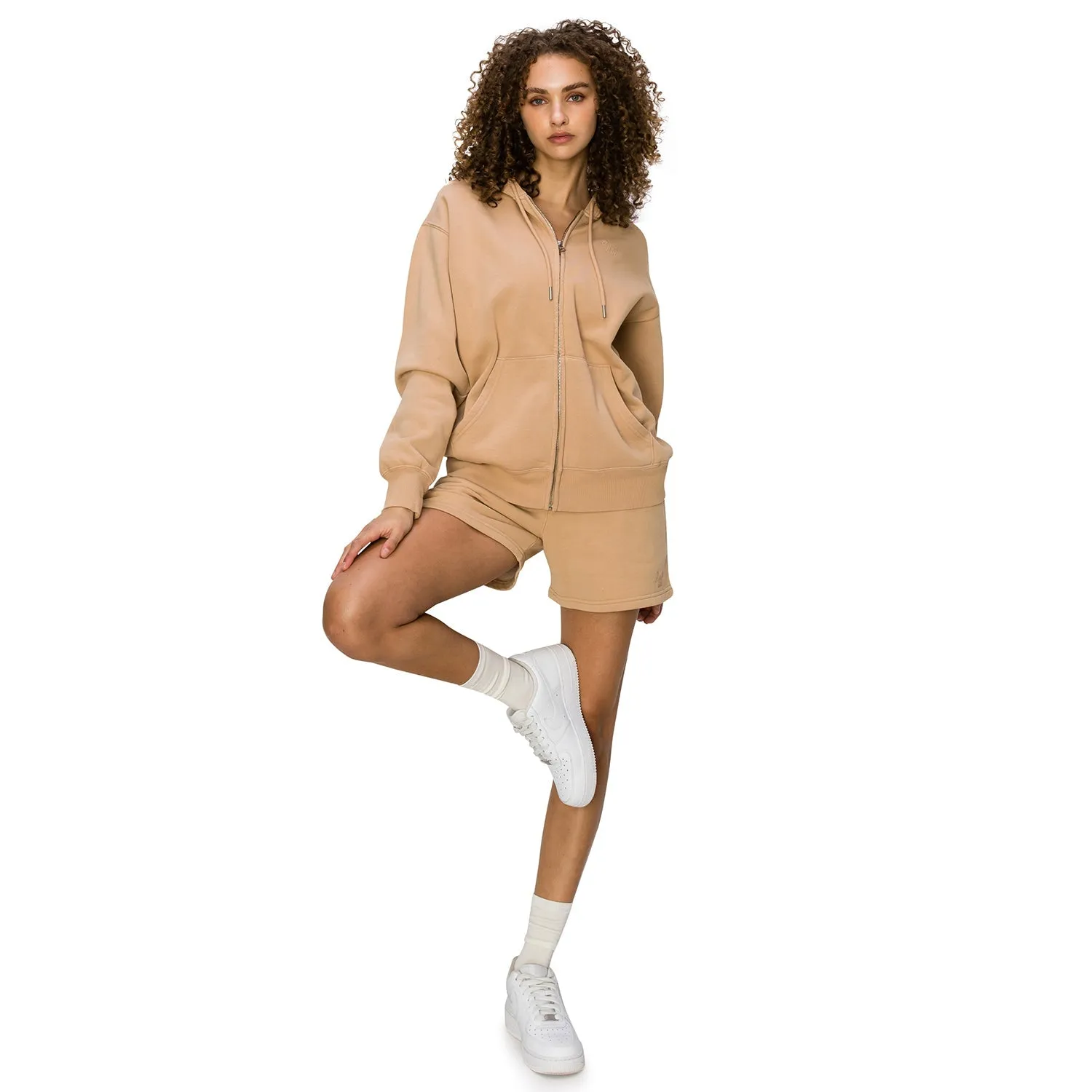 Cloud Fleece Zip Up Hoodie - Tobacco Brown
