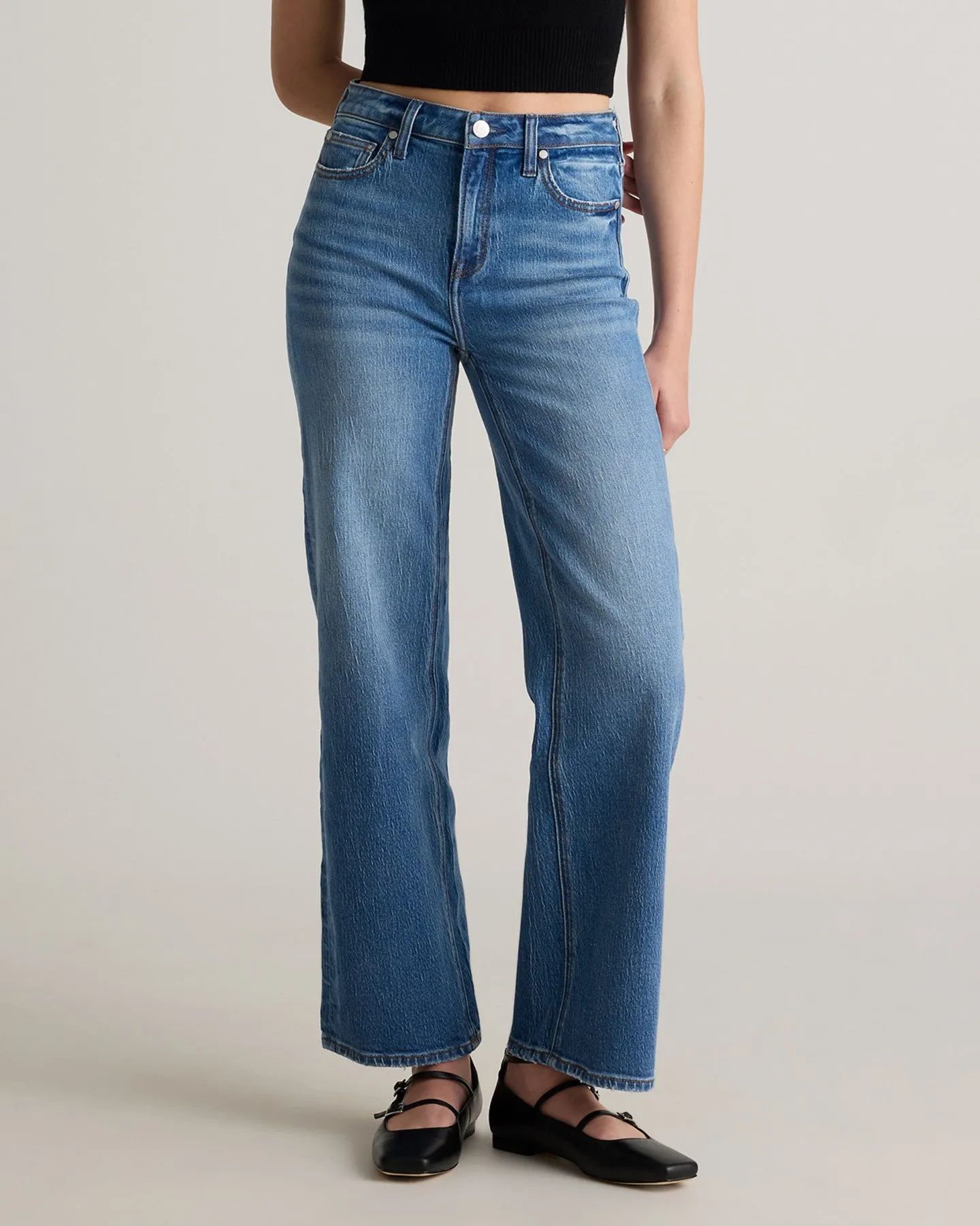 Comfort Stretch High Rise Relaxed Straight Jeans