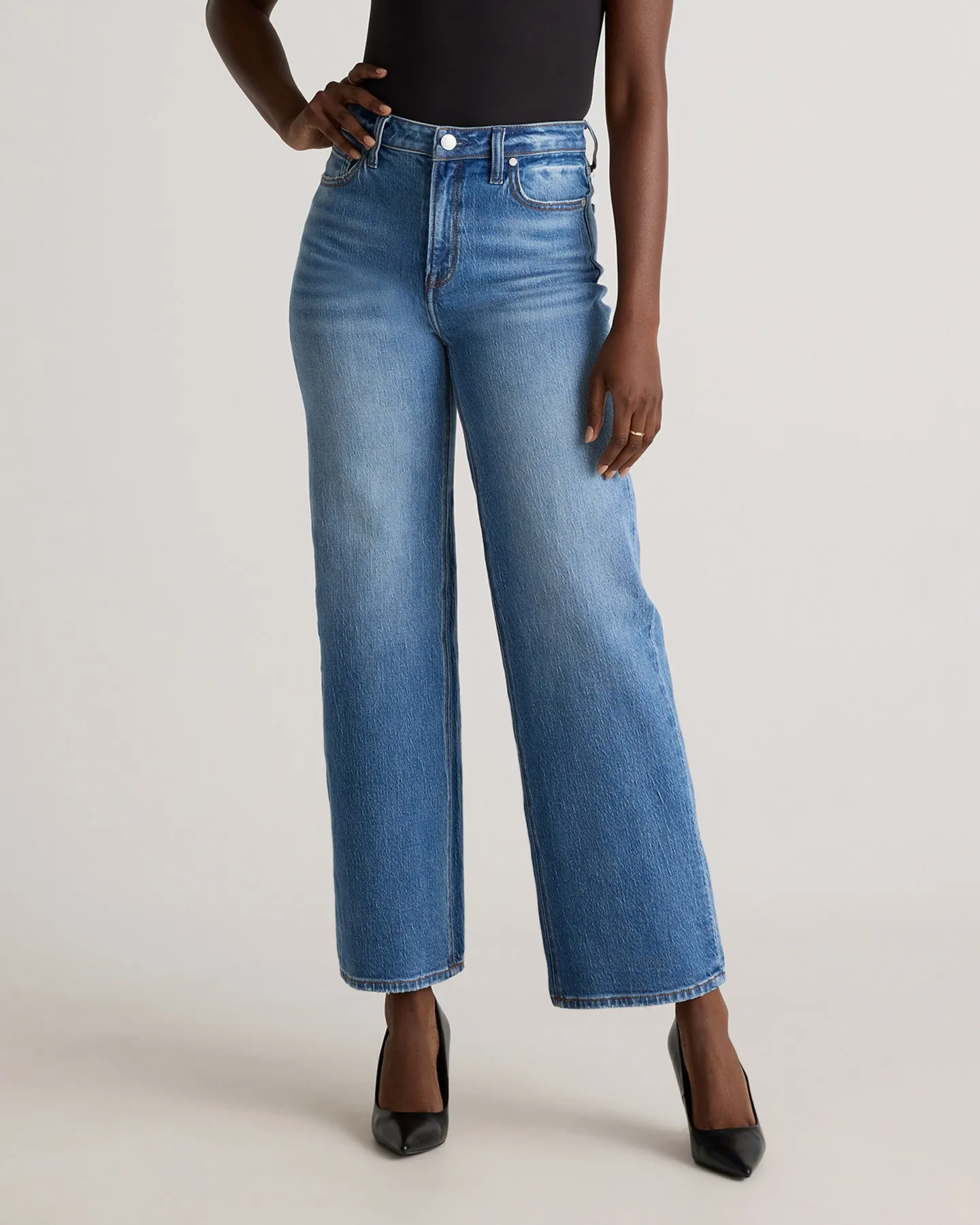 Comfort Stretch High Rise Relaxed Straight Jeans