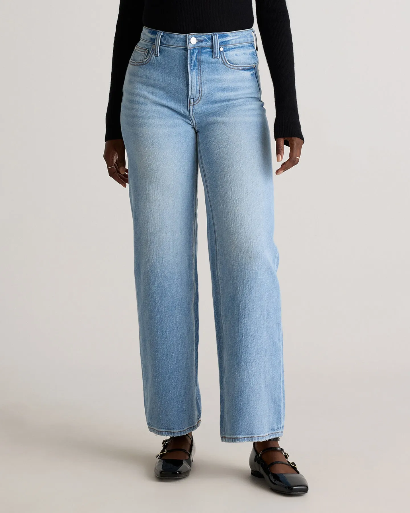 Comfort Stretch High Rise Relaxed Straight Jeans