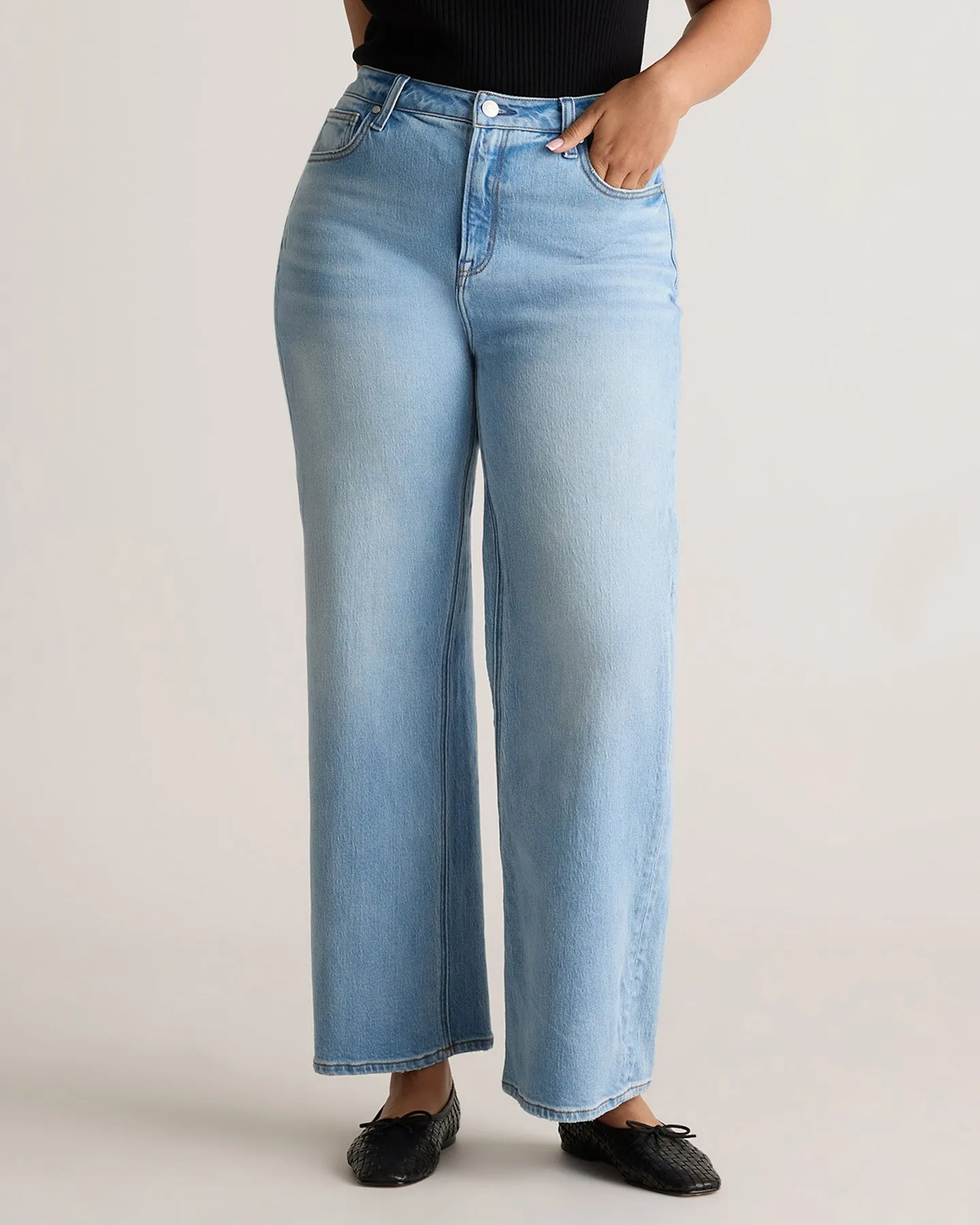 Comfort Stretch High Rise Relaxed Straight Jeans