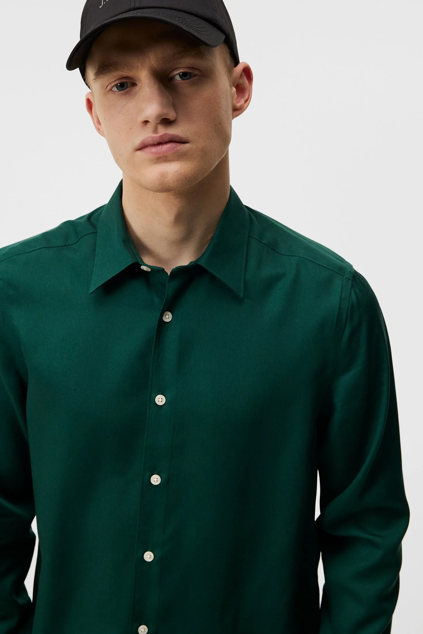 Comfort Tencel Slim Shirt / Rain Forest