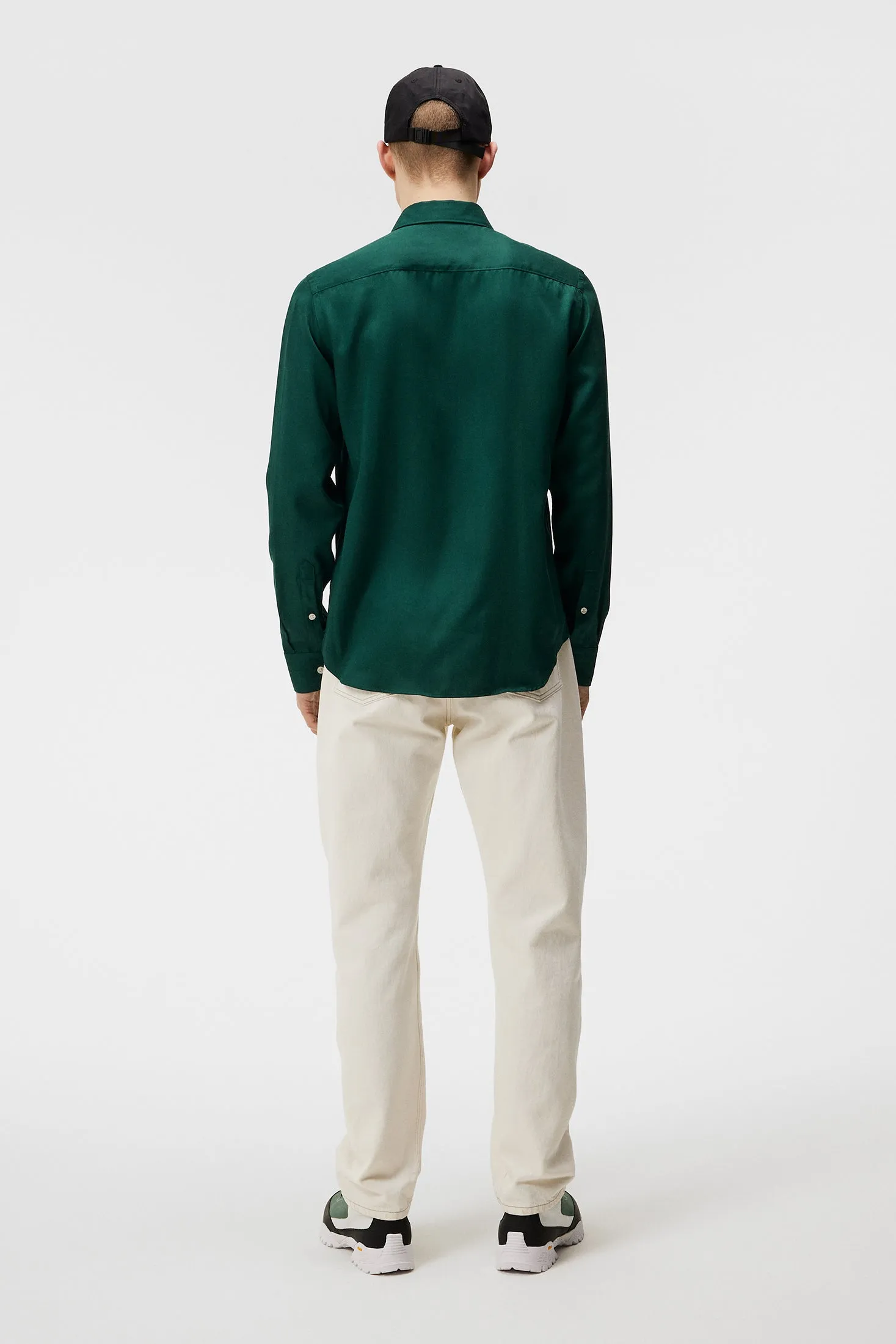 Comfort Tencel Slim Shirt / Rain Forest