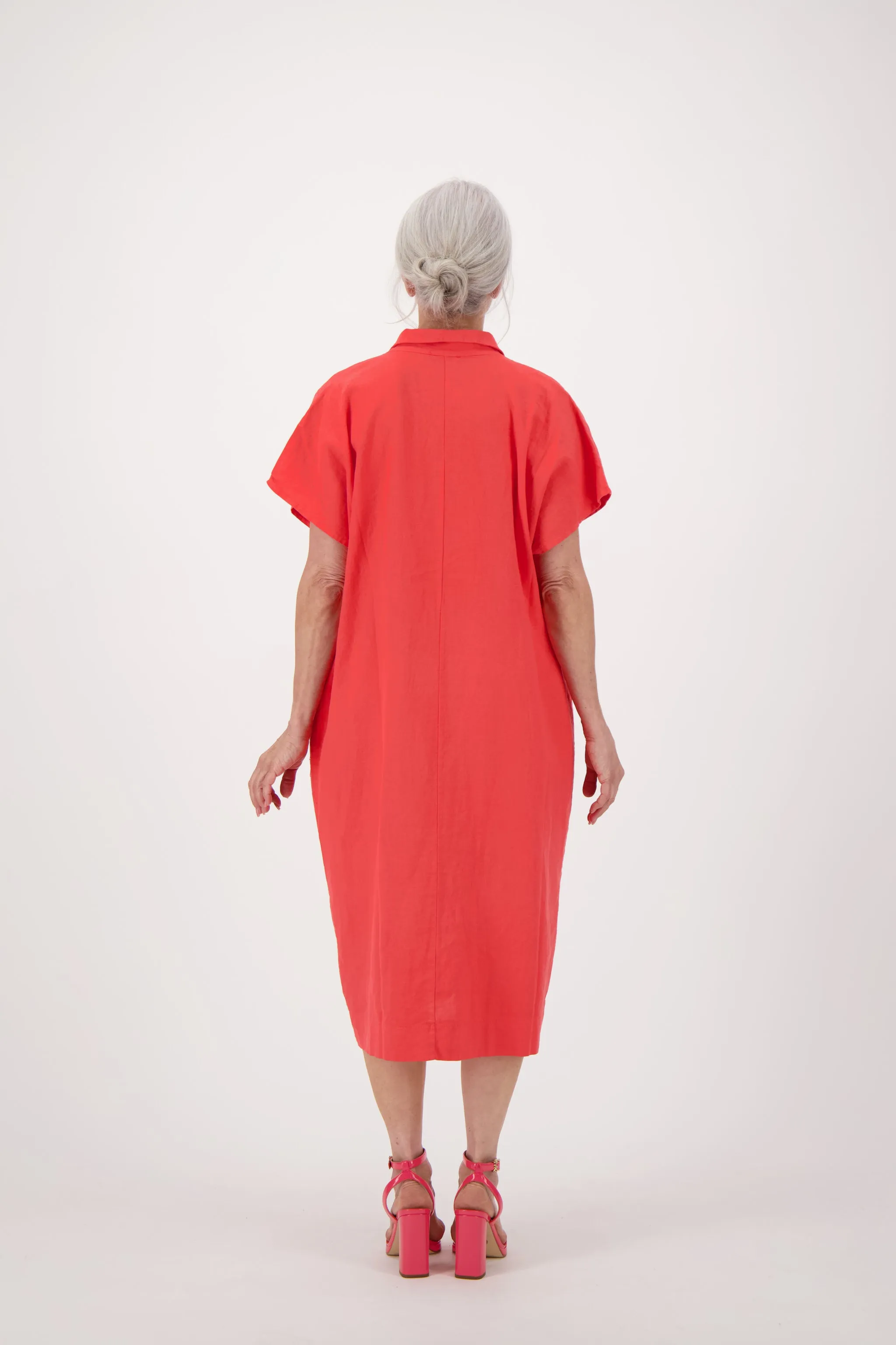 Coral Shift Dress