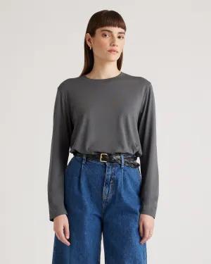 Cotton Modal Relaxed Long Sleeve Tee