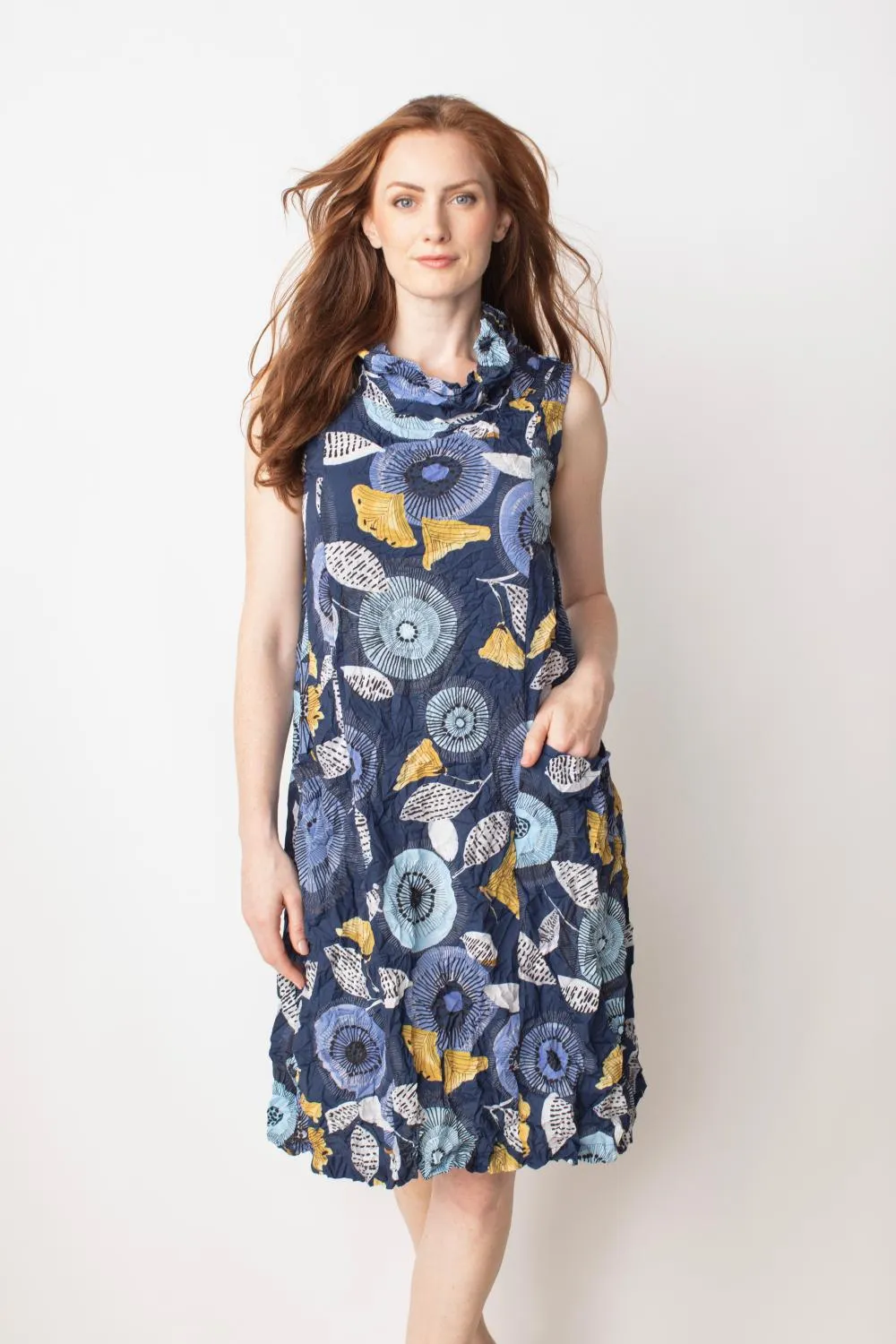 Crepe Floral Crinkle Dress