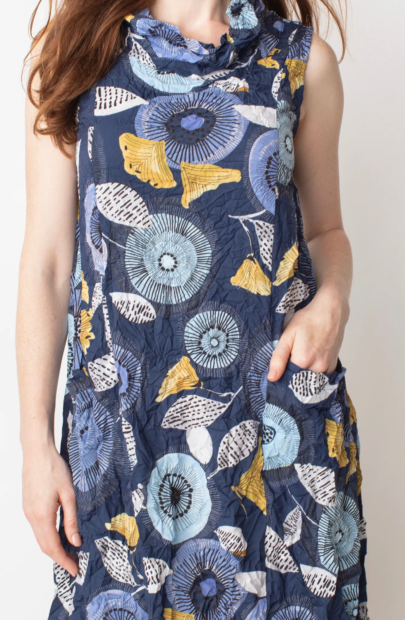 Crepe Floral Crinkle Dress