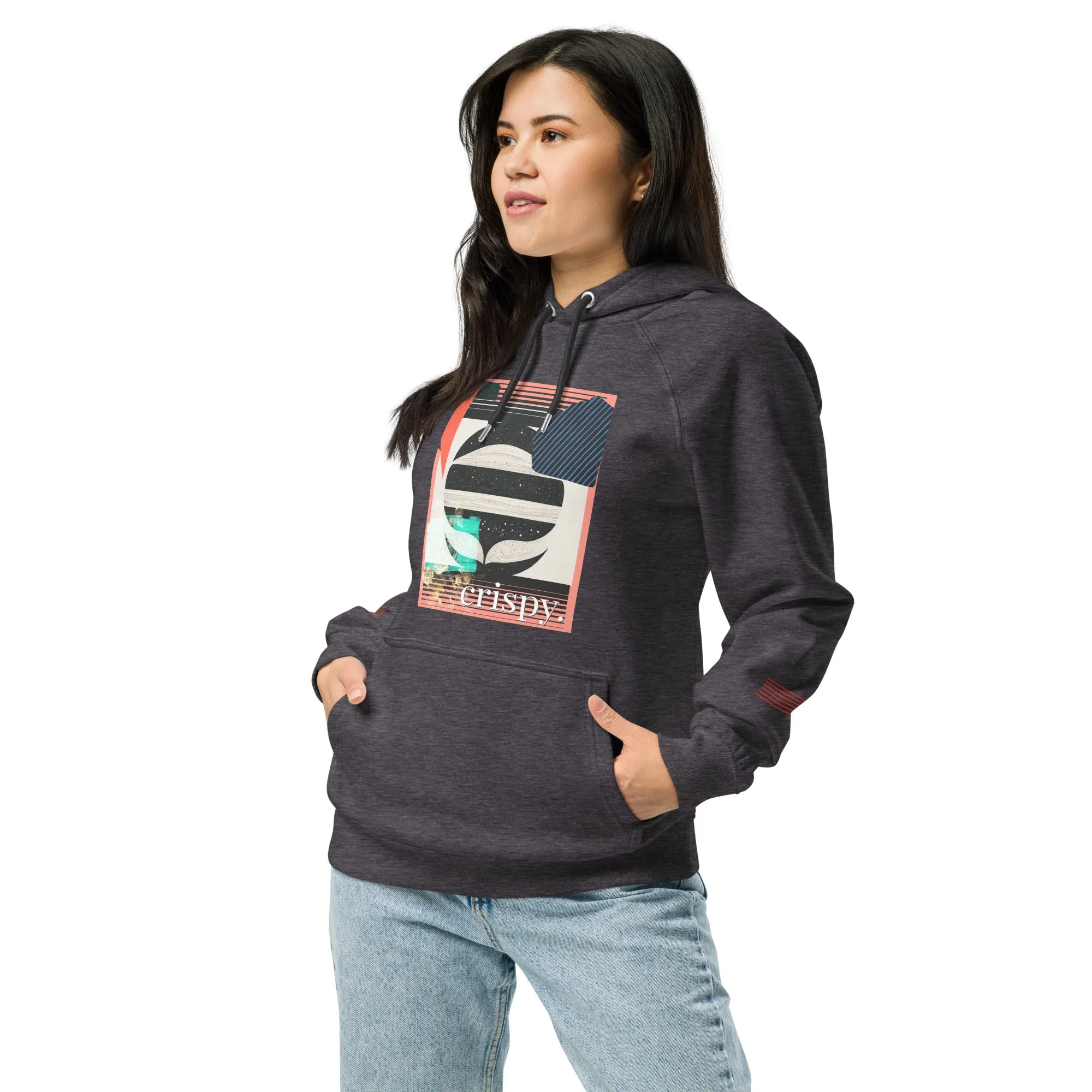 Crispy Dragonfly Unisex eco raglan hoodie