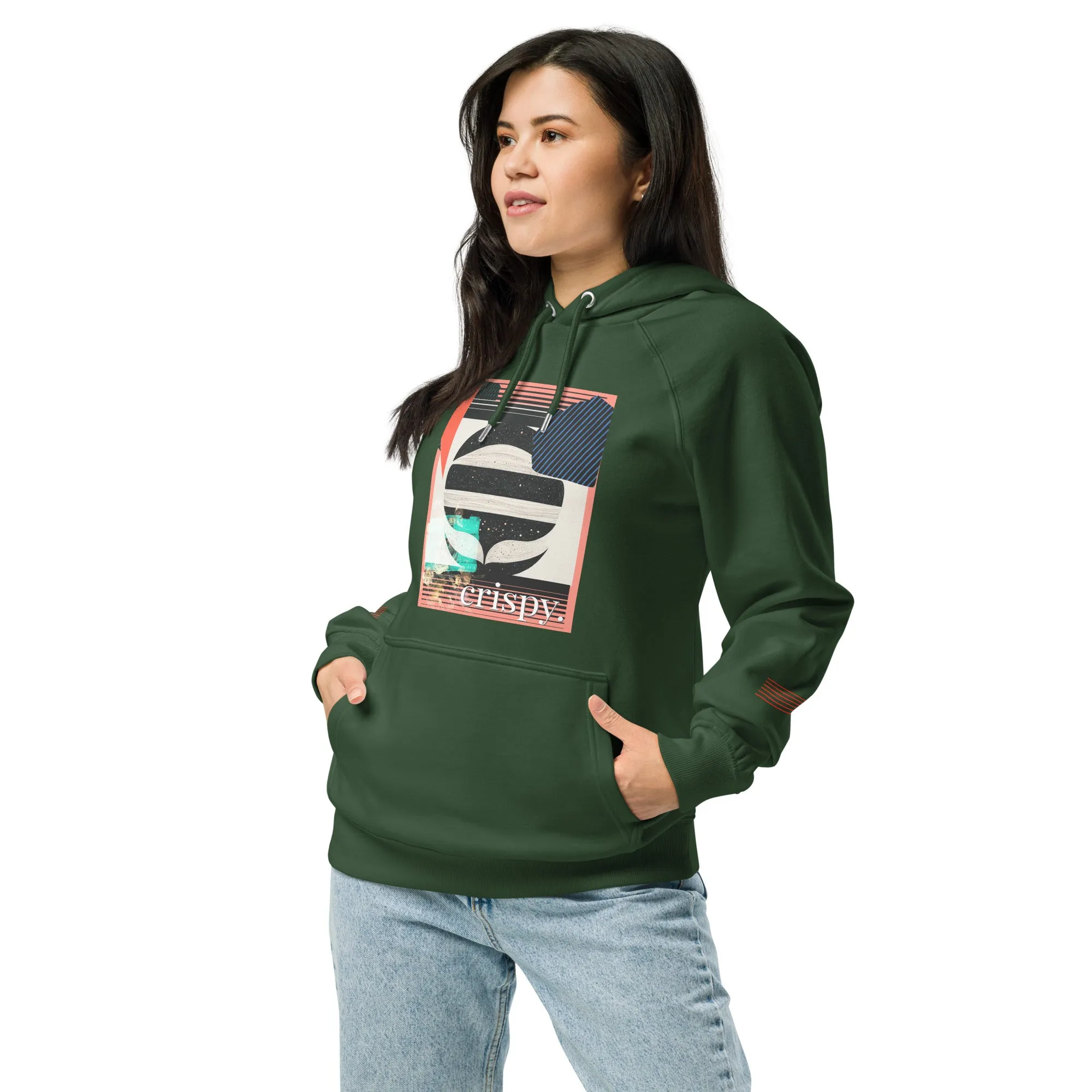 Crispy Dragonfly Unisex eco raglan hoodie