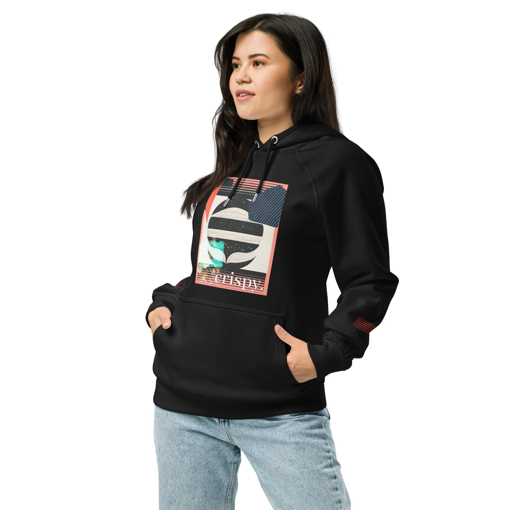 Crispy Dragonfly Unisex eco raglan hoodie