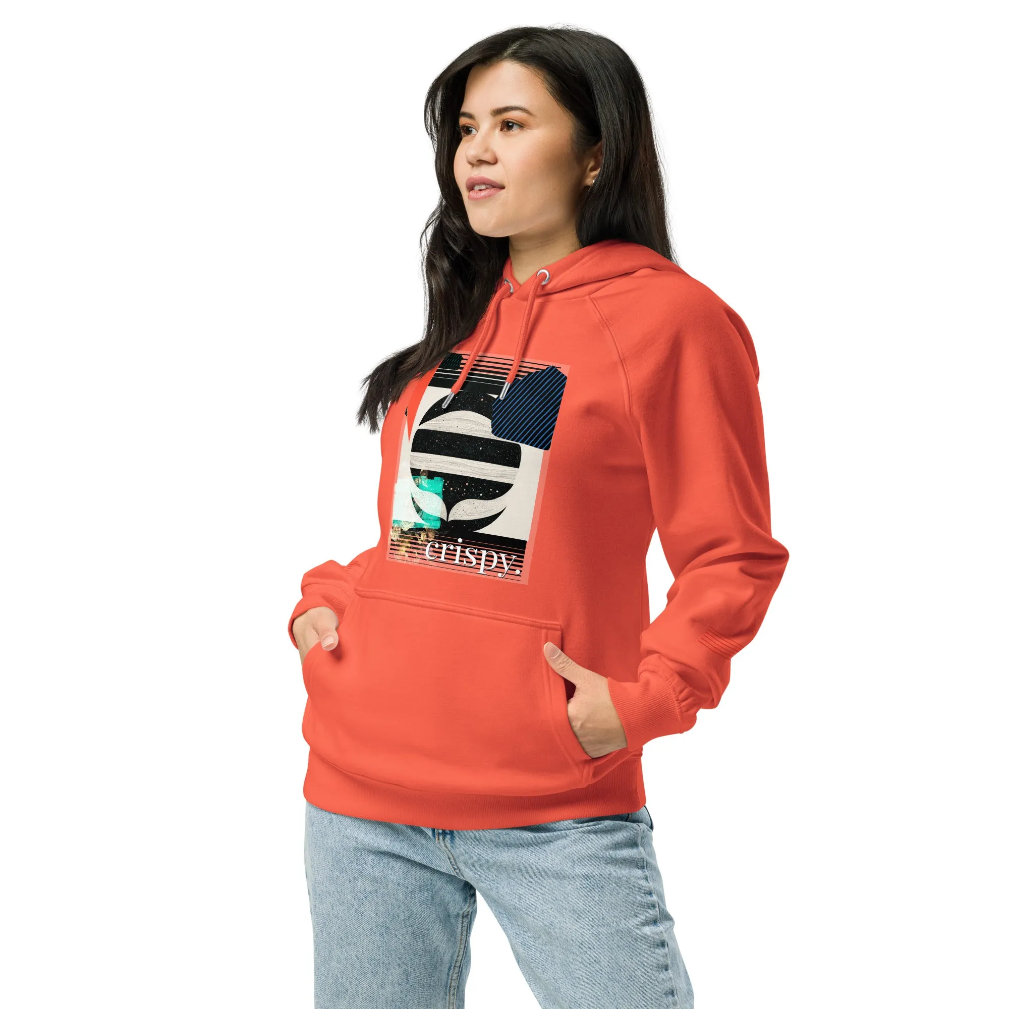Crispy Dragonfly Unisex eco raglan hoodie