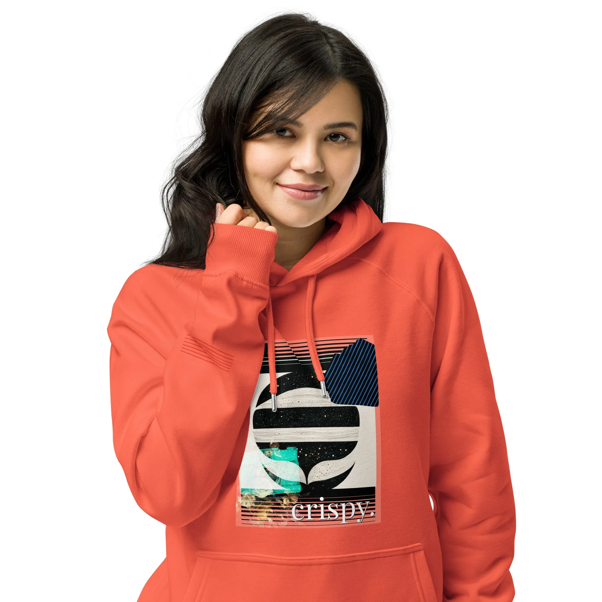 Crispy Dragonfly Unisex eco raglan hoodie