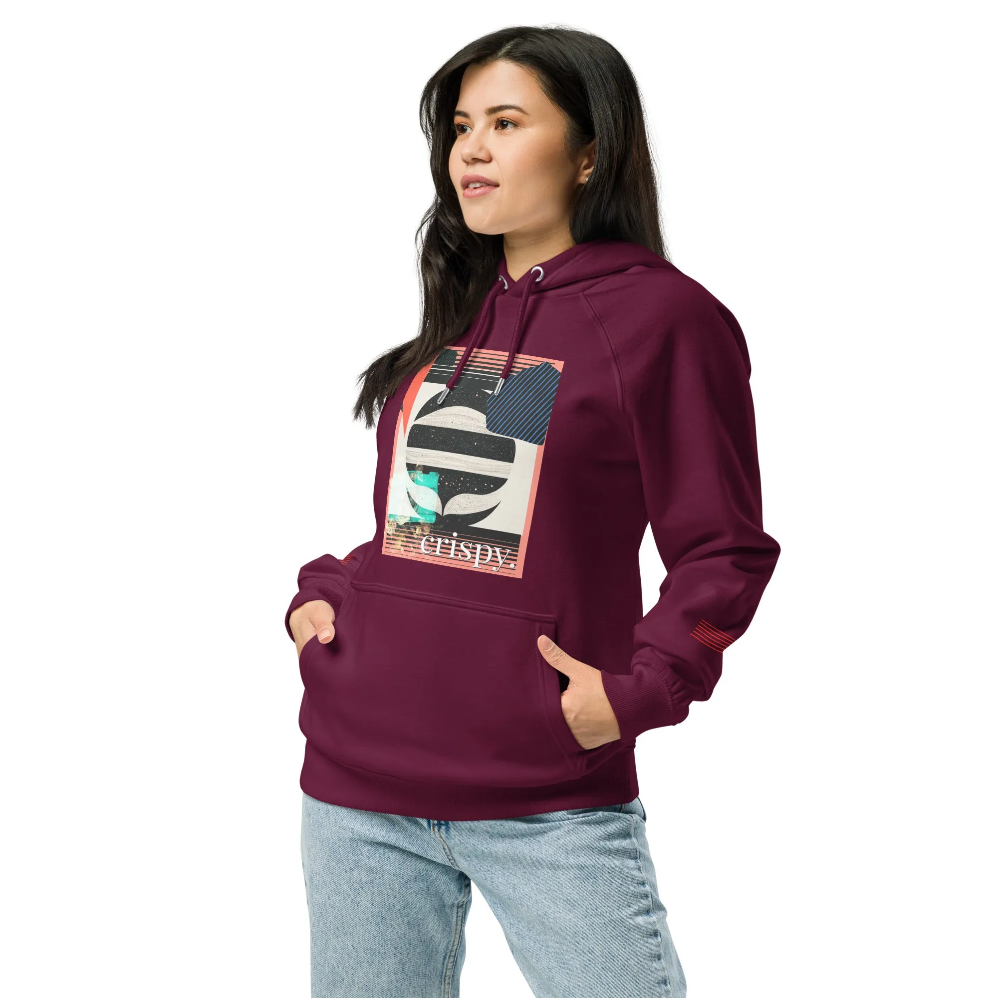 Crispy Dragonfly Unisex eco raglan hoodie