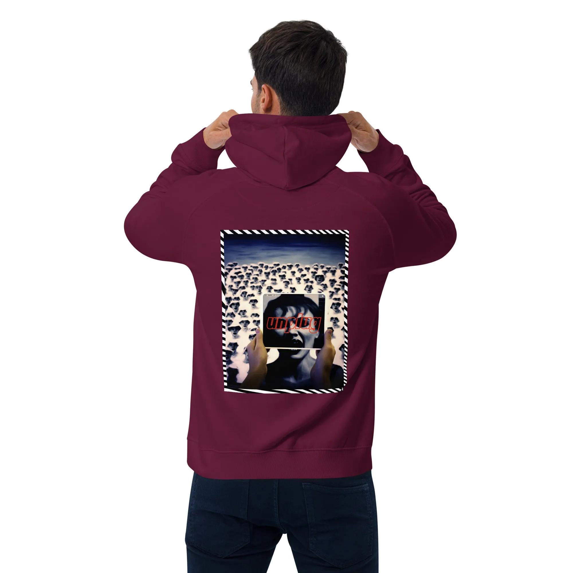 Culture Cap Unplug Unisex eco raglan hoodie