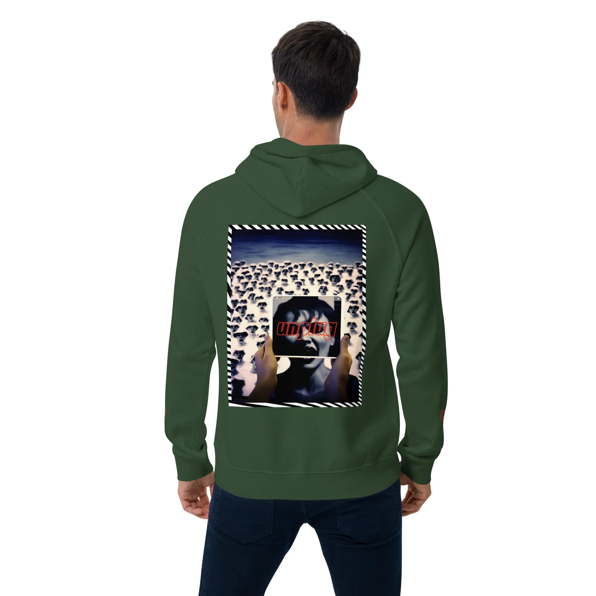 Culture Cap Unplug Unisex eco raglan hoodie