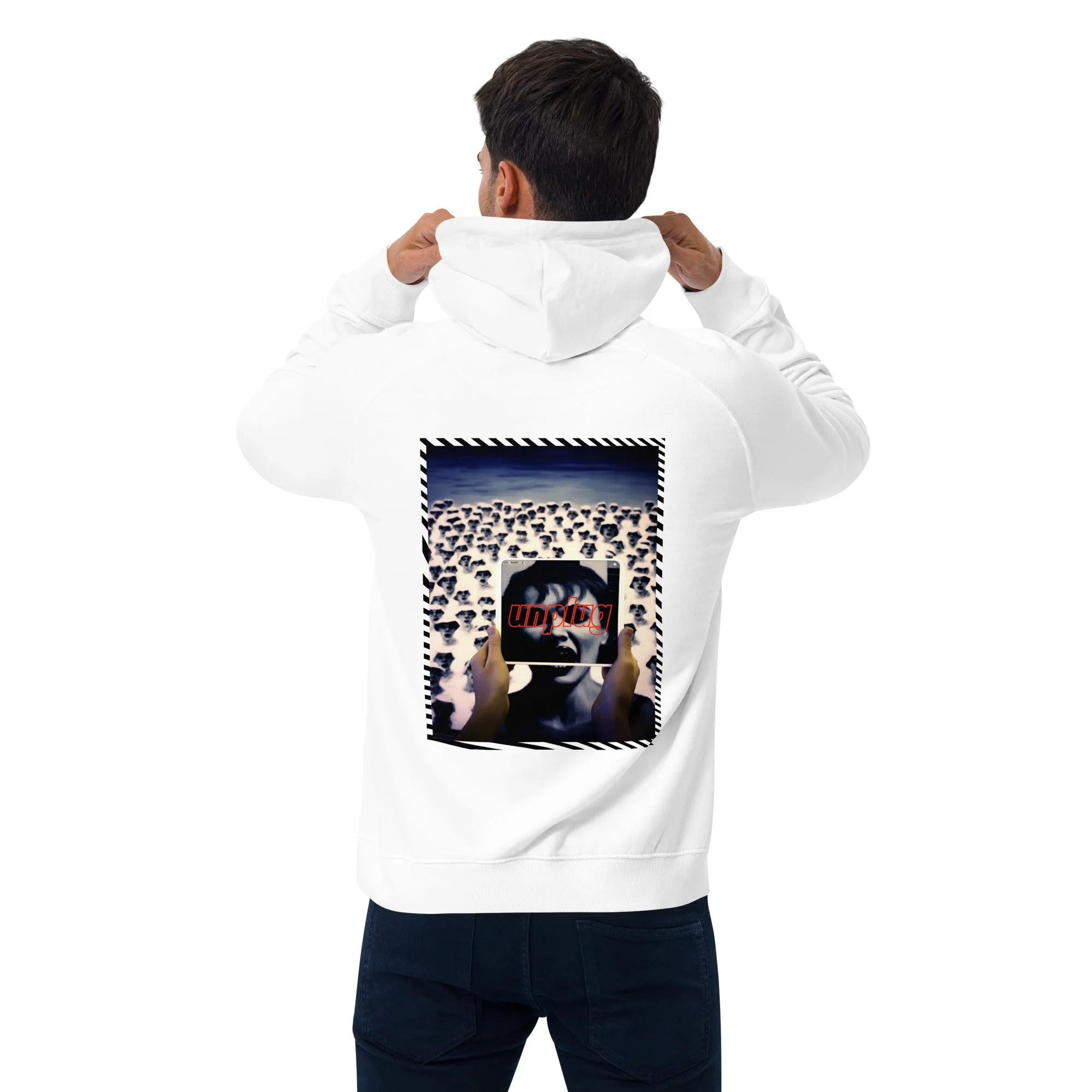 Culture Cap Unplug Unisex eco raglan hoodie