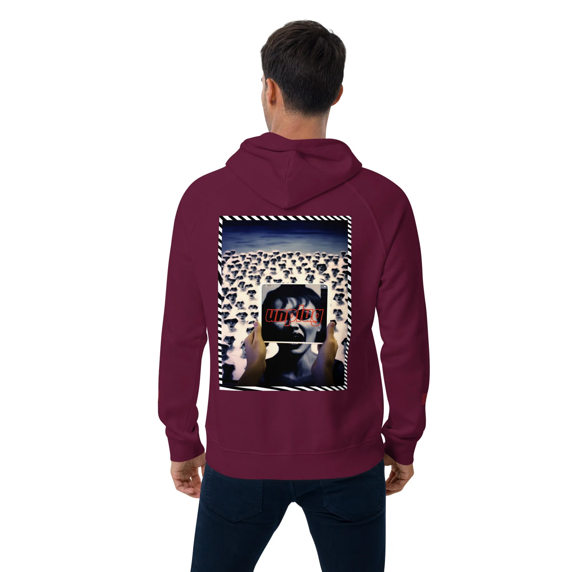 Culture Cap Unplug Unisex eco raglan hoodie