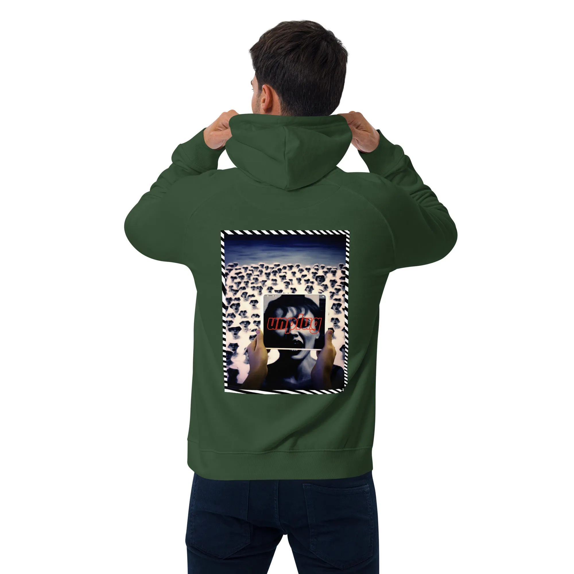 Culture Cap Unplug Unisex eco raglan hoodie