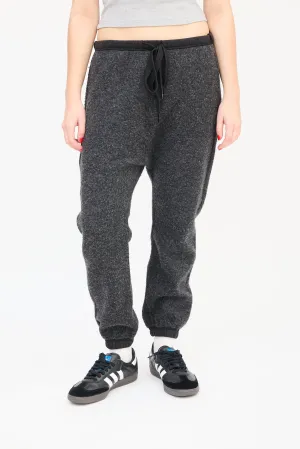 Dark Grey Fleece Drop Seat Sweat Pant