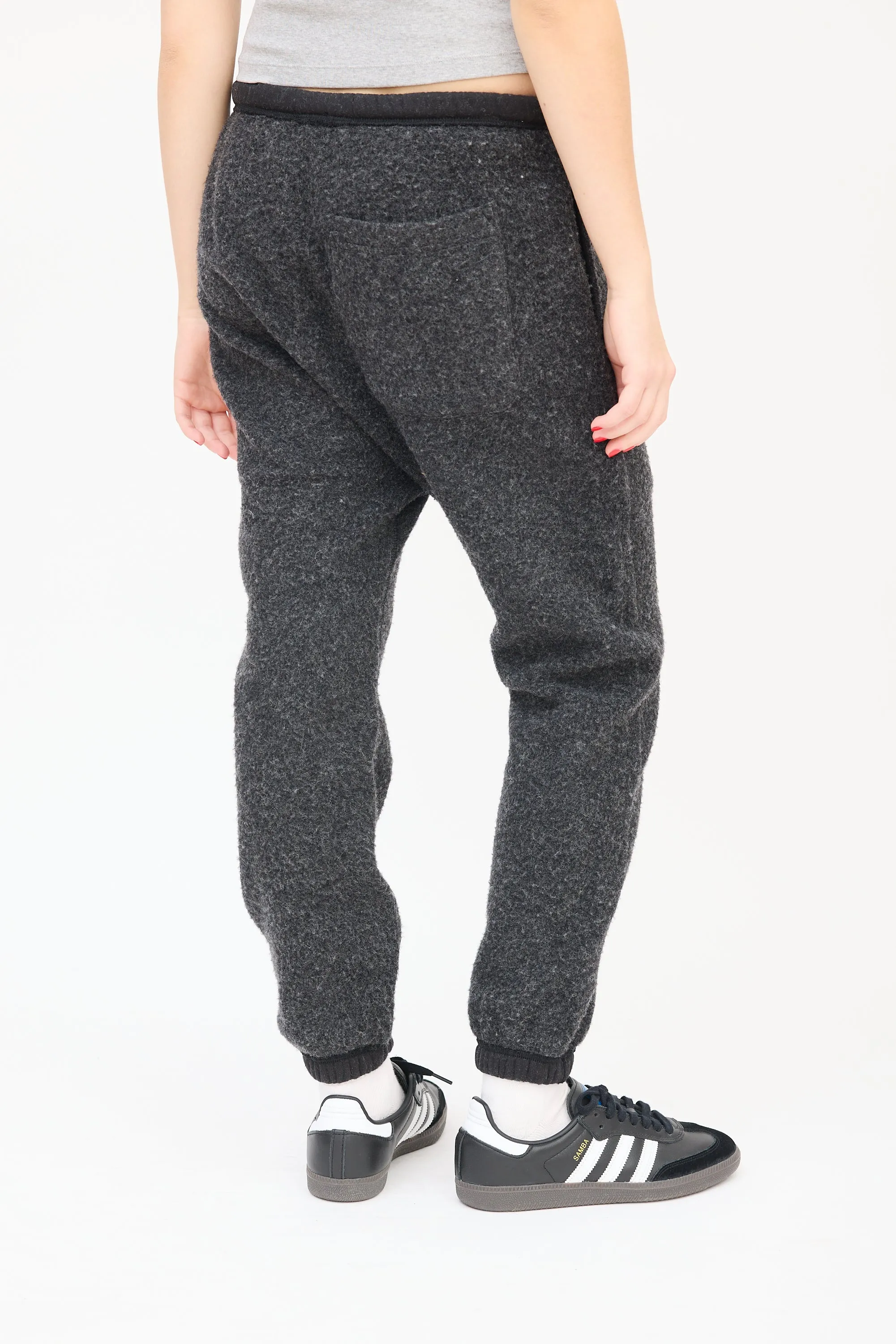 Dark Grey Fleece Drop Seat Sweat Pant