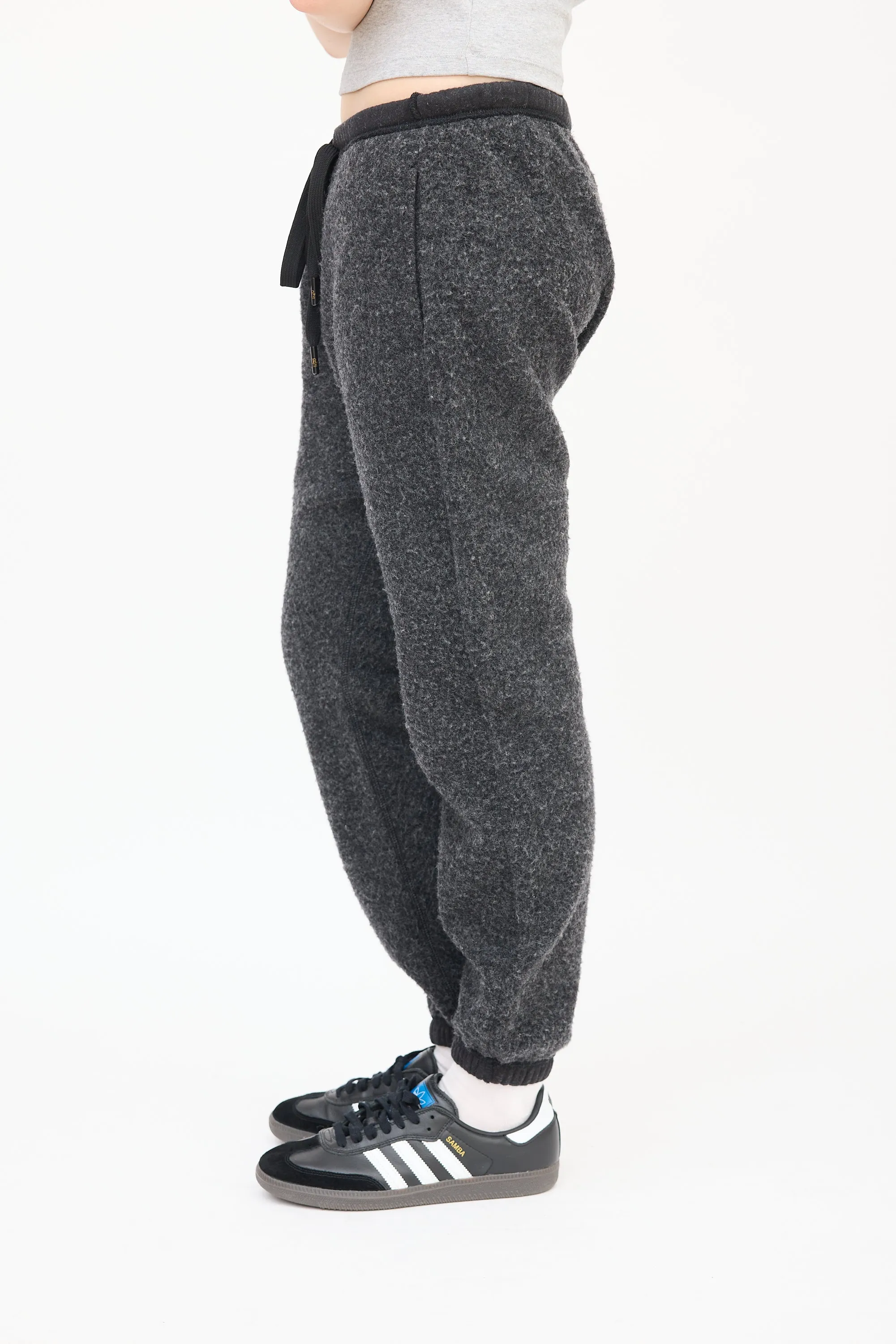 Dark Grey Fleece Drop Seat Sweat Pant