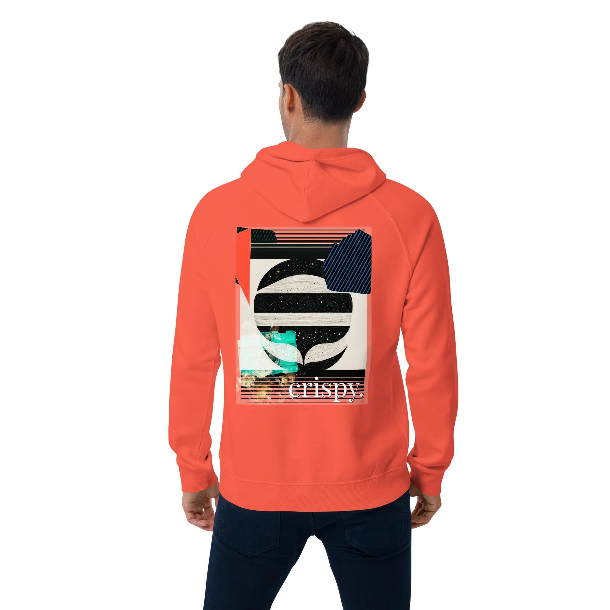 Dolphins Eat Rice Unisex eco raglan hoodie