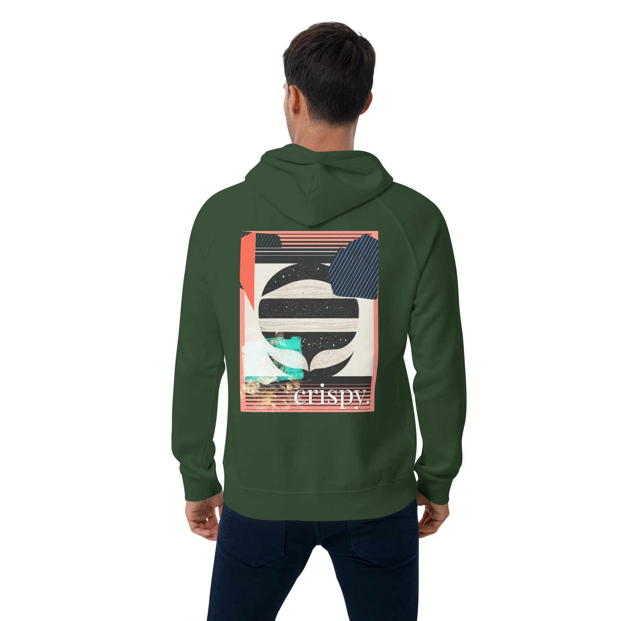 Dolphins Eat Rice Unisex eco raglan hoodie