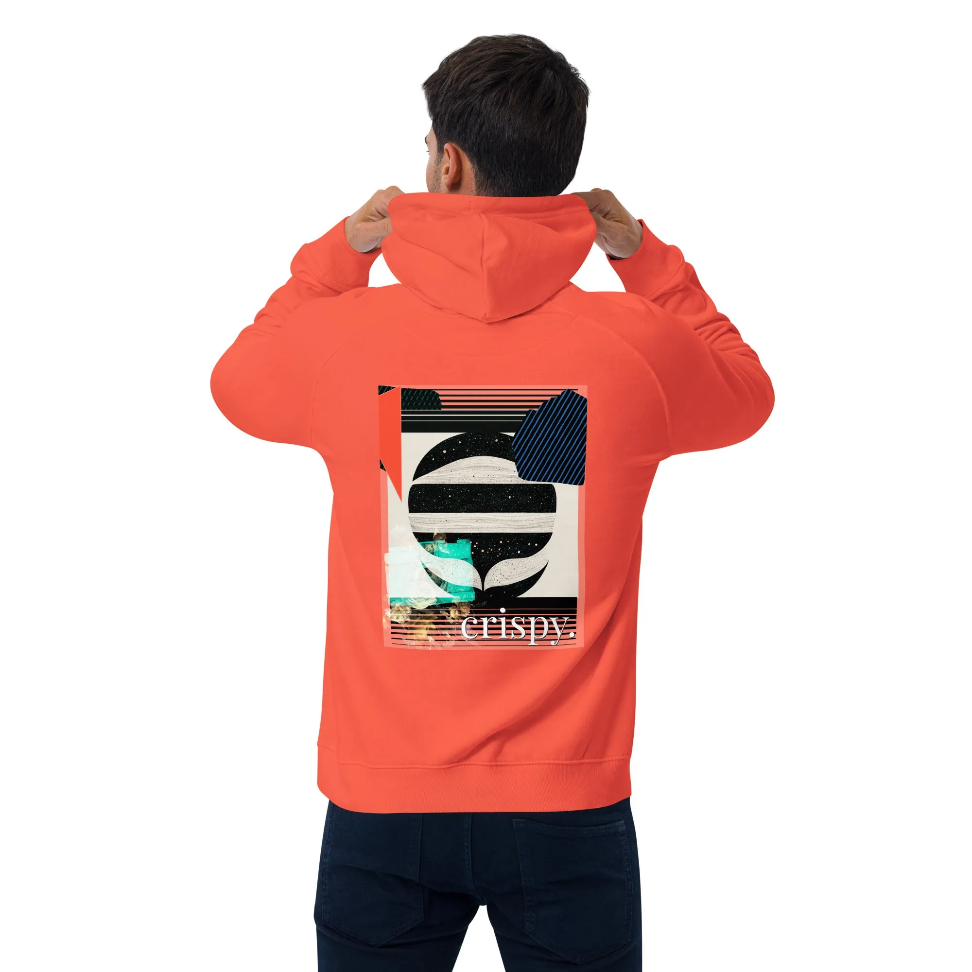 Dolphins Eat Rice Unisex eco raglan hoodie