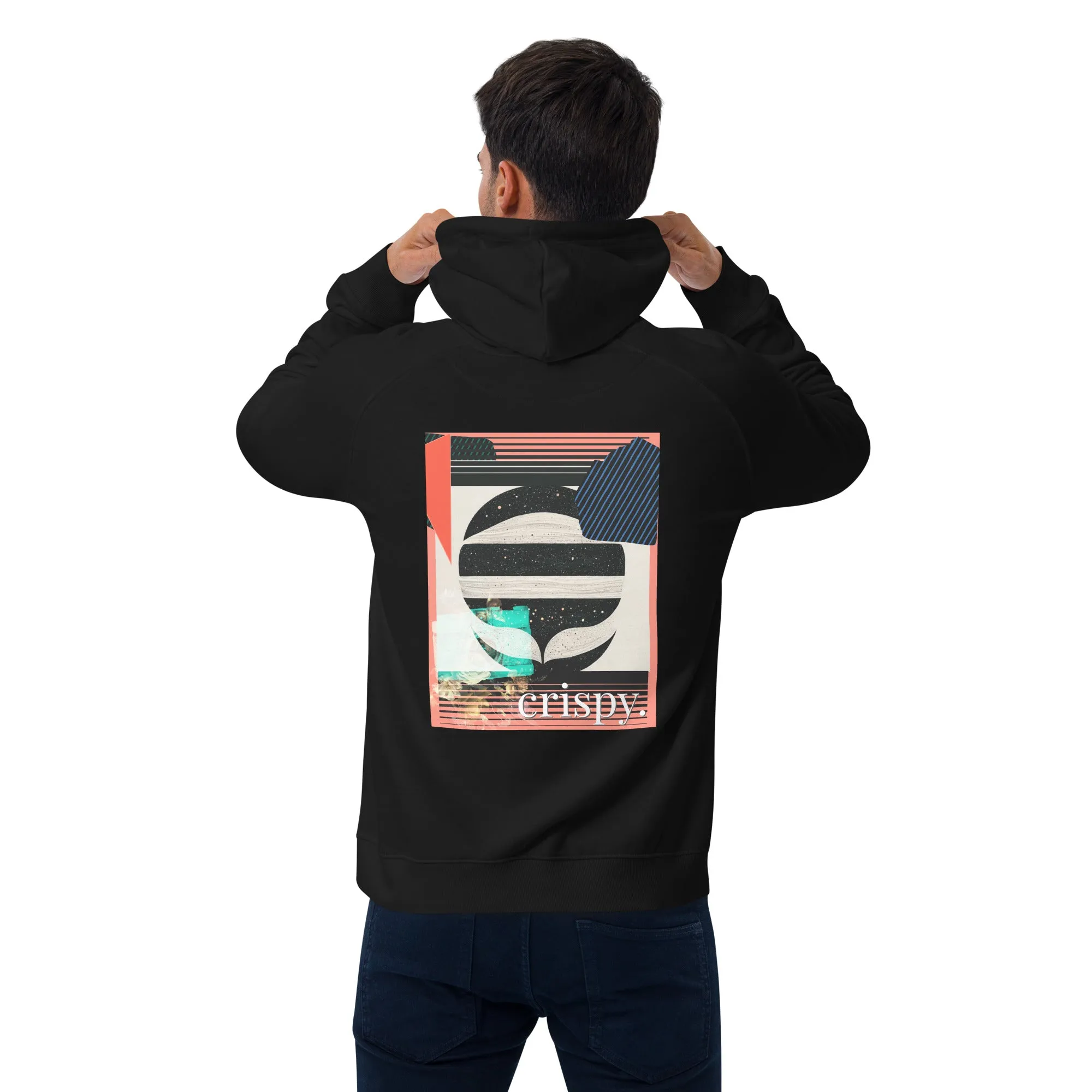 Dolphins Eat Rice Unisex eco raglan hoodie
