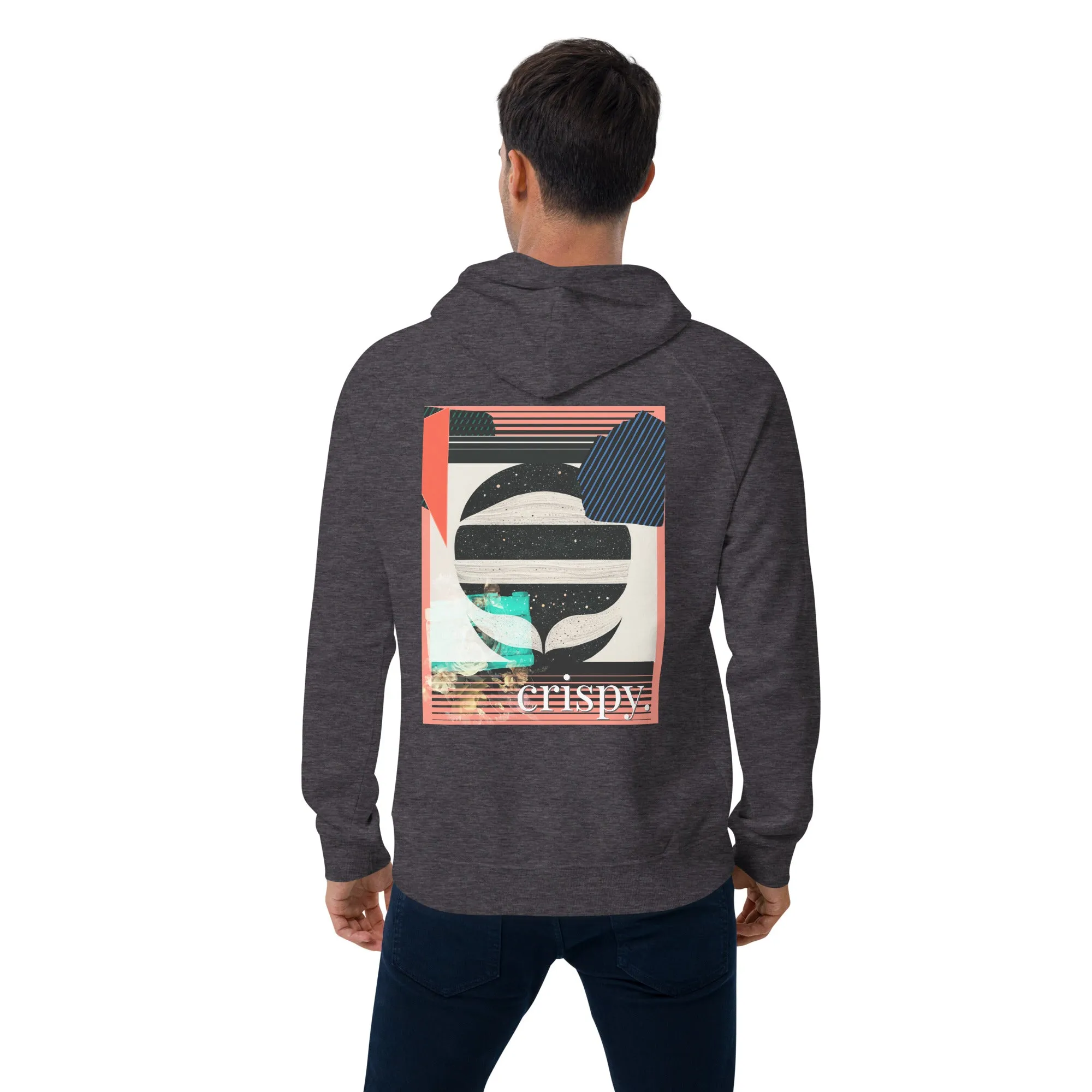 Dolphins Eat Rice Unisex eco raglan hoodie