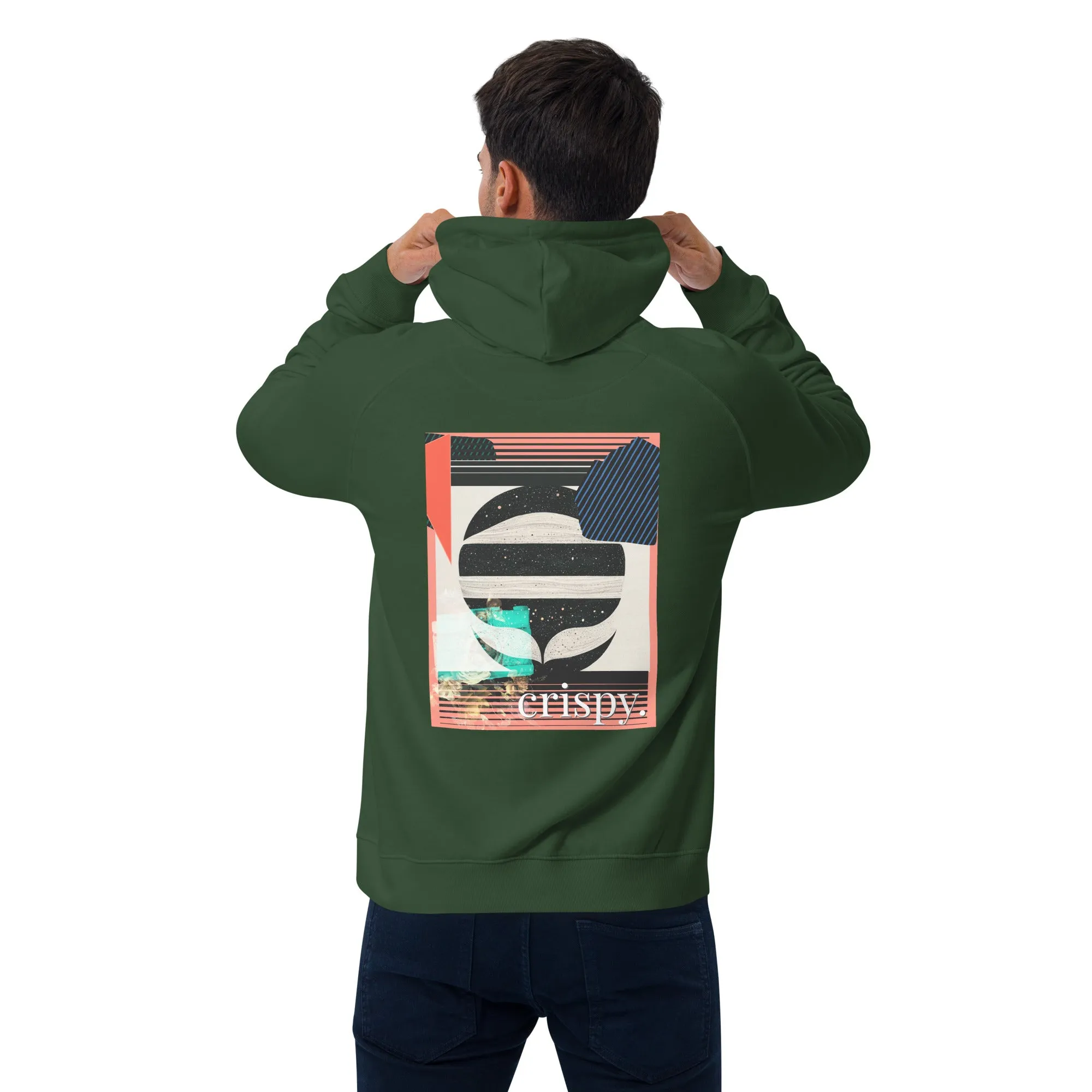 Dolphins Eat Rice Unisex eco raglan hoodie