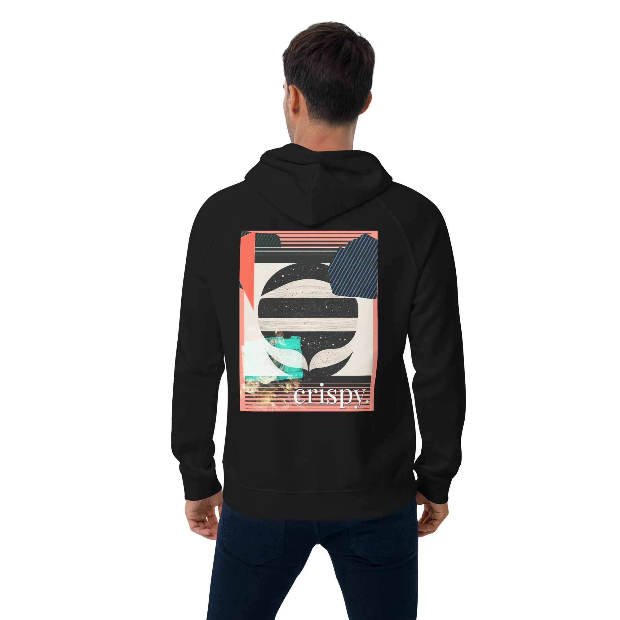 Dolphins Eat Rice Unisex eco raglan hoodie